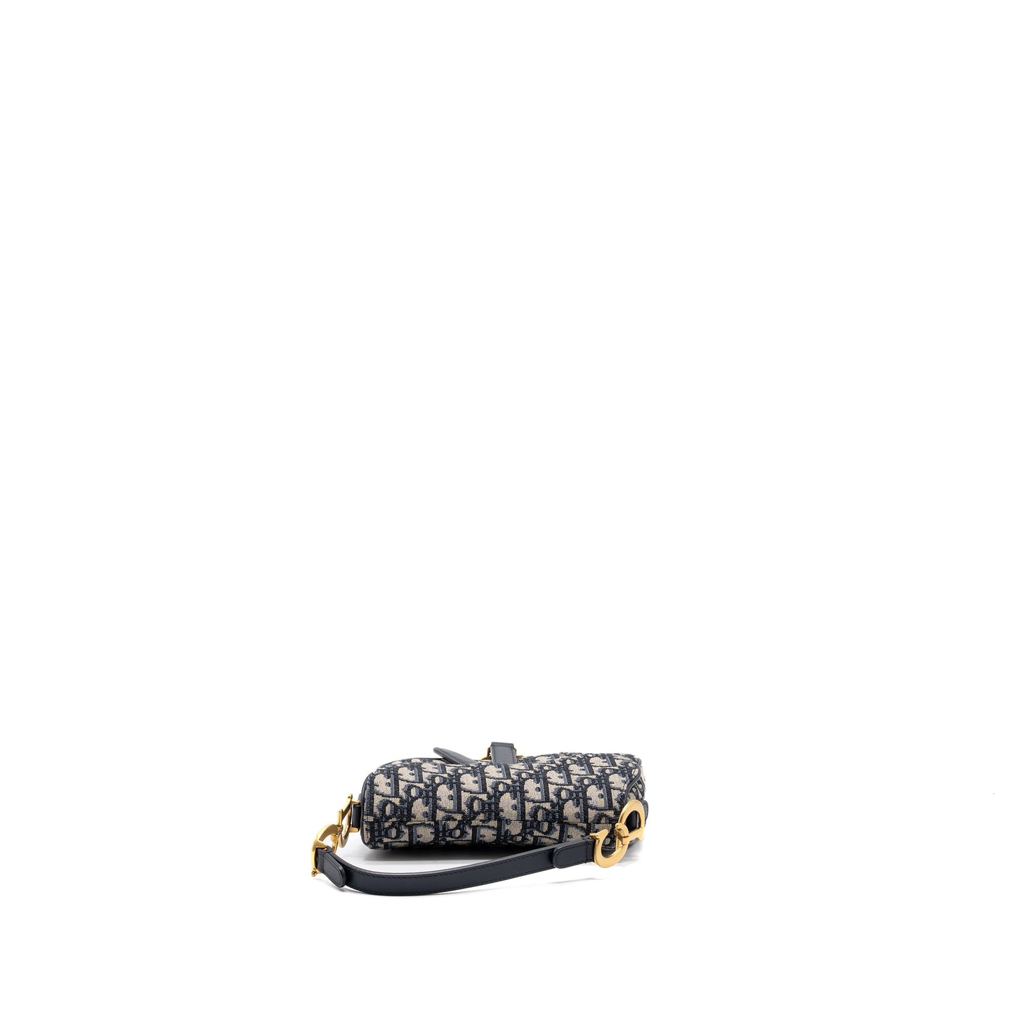 Dior Mini Saddle Purse Blue Oblique Jacquard