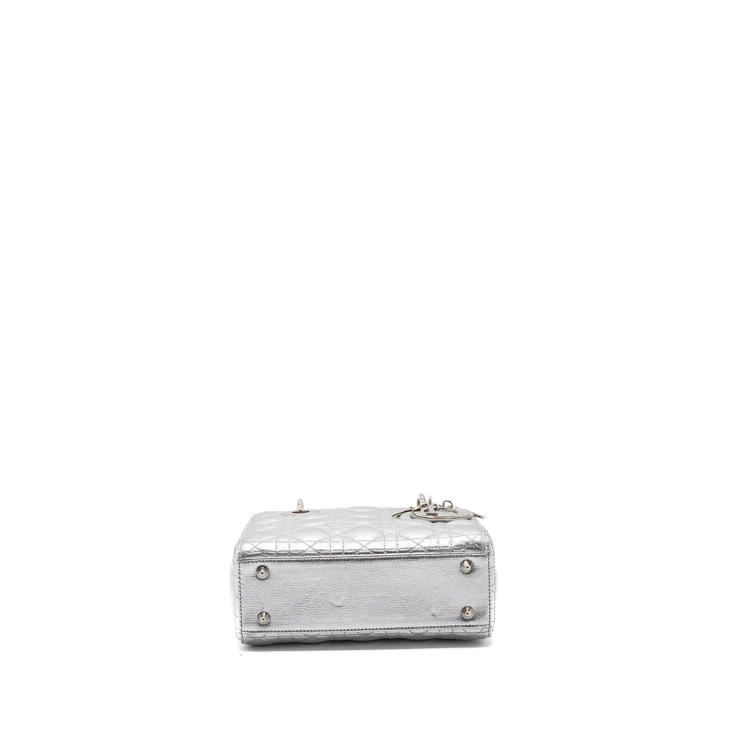 Dior My Dior Small Lady Dior Purse Calfskin Silver