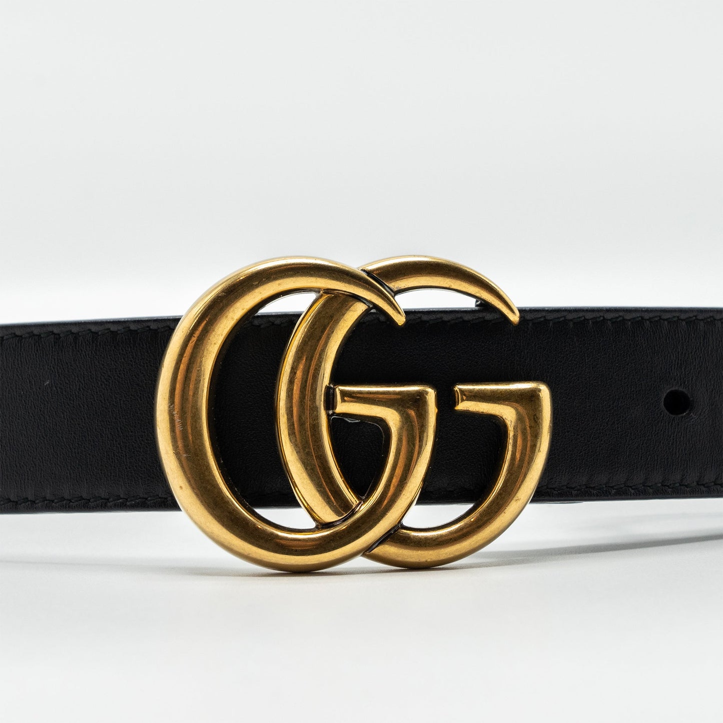 Gucci Size 75 Marmont Leather Belt Black
