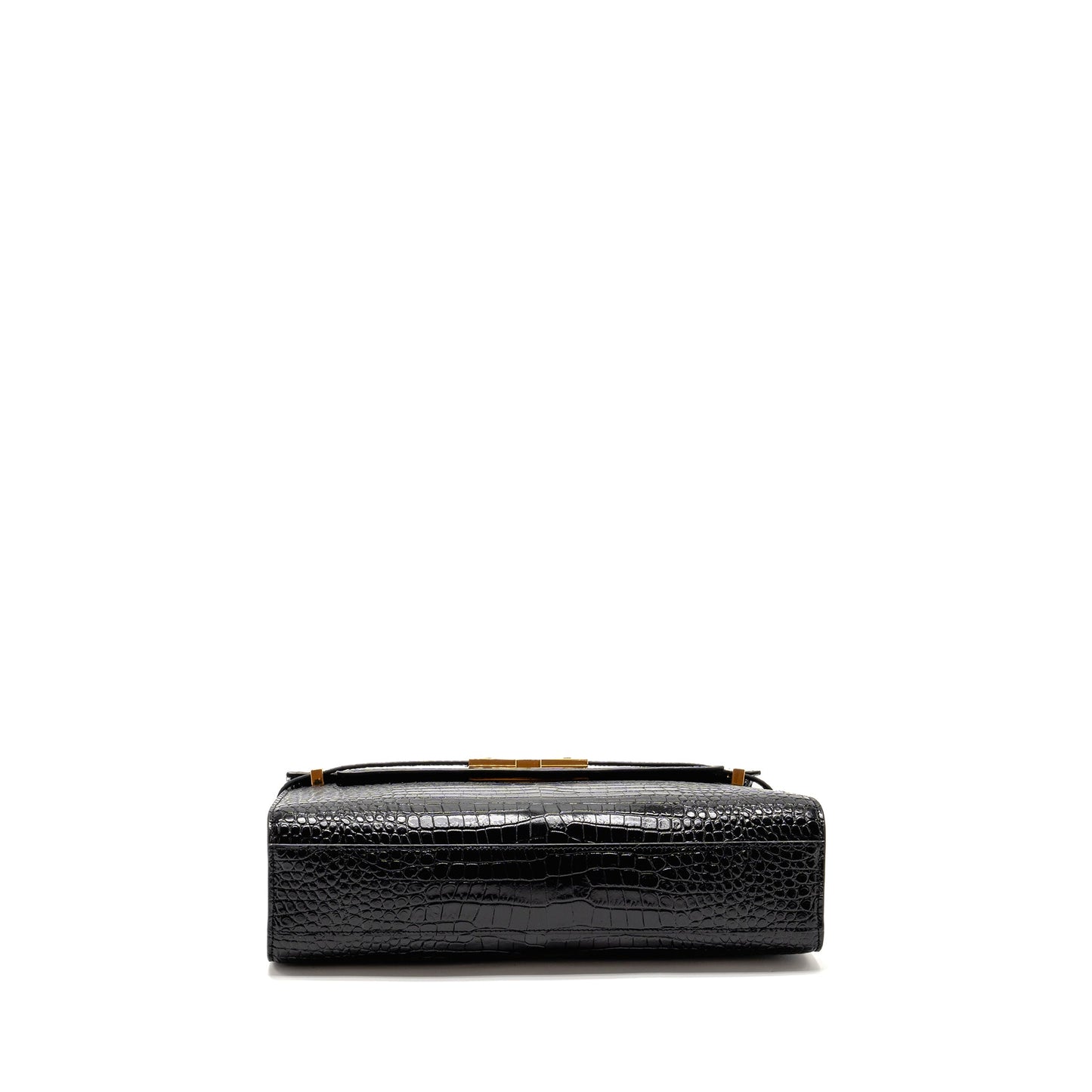 Saint Laurent medium Manhattan Purse Crocodile-Embossed calfskin black