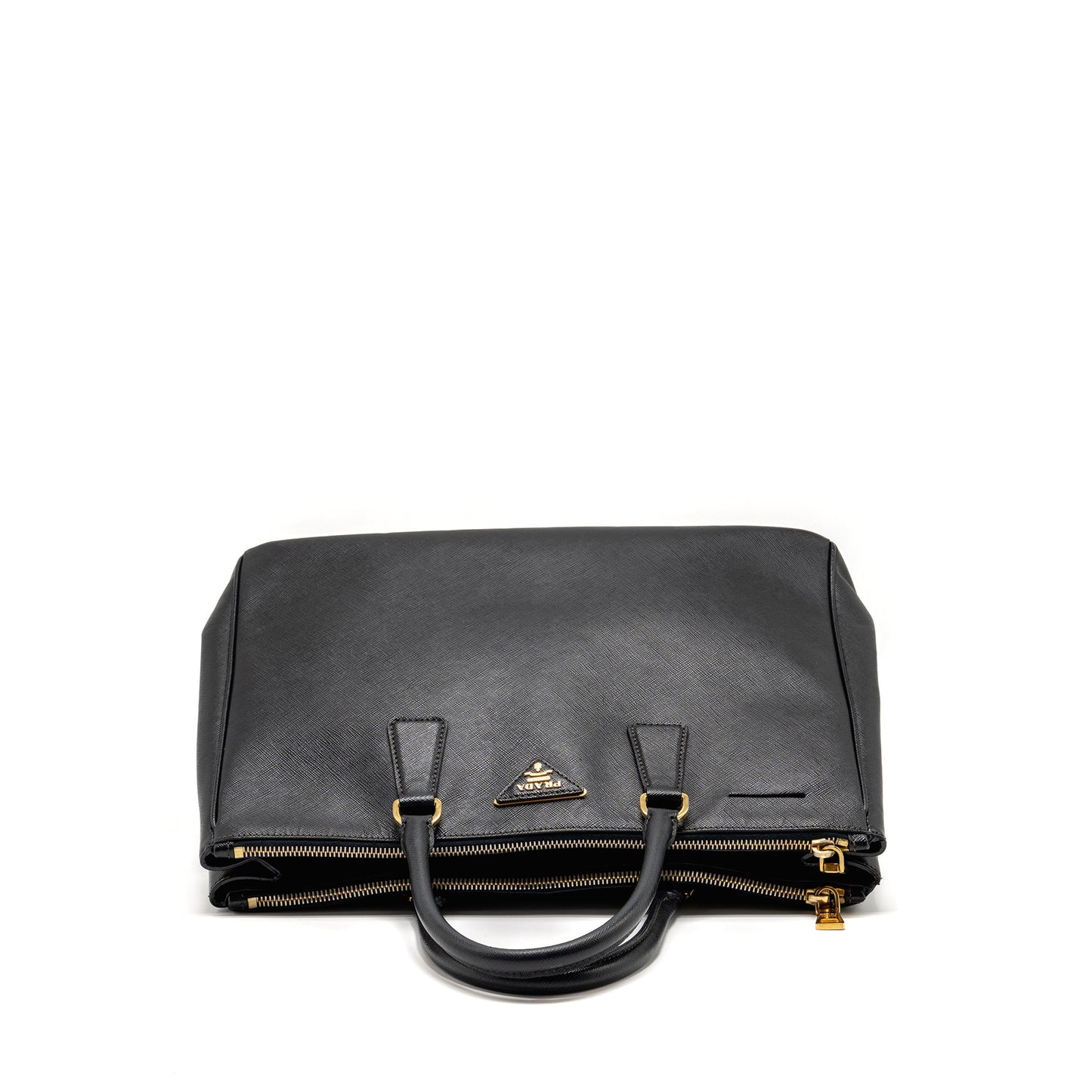 Prada Saffiano Tote Purse Calfskin black