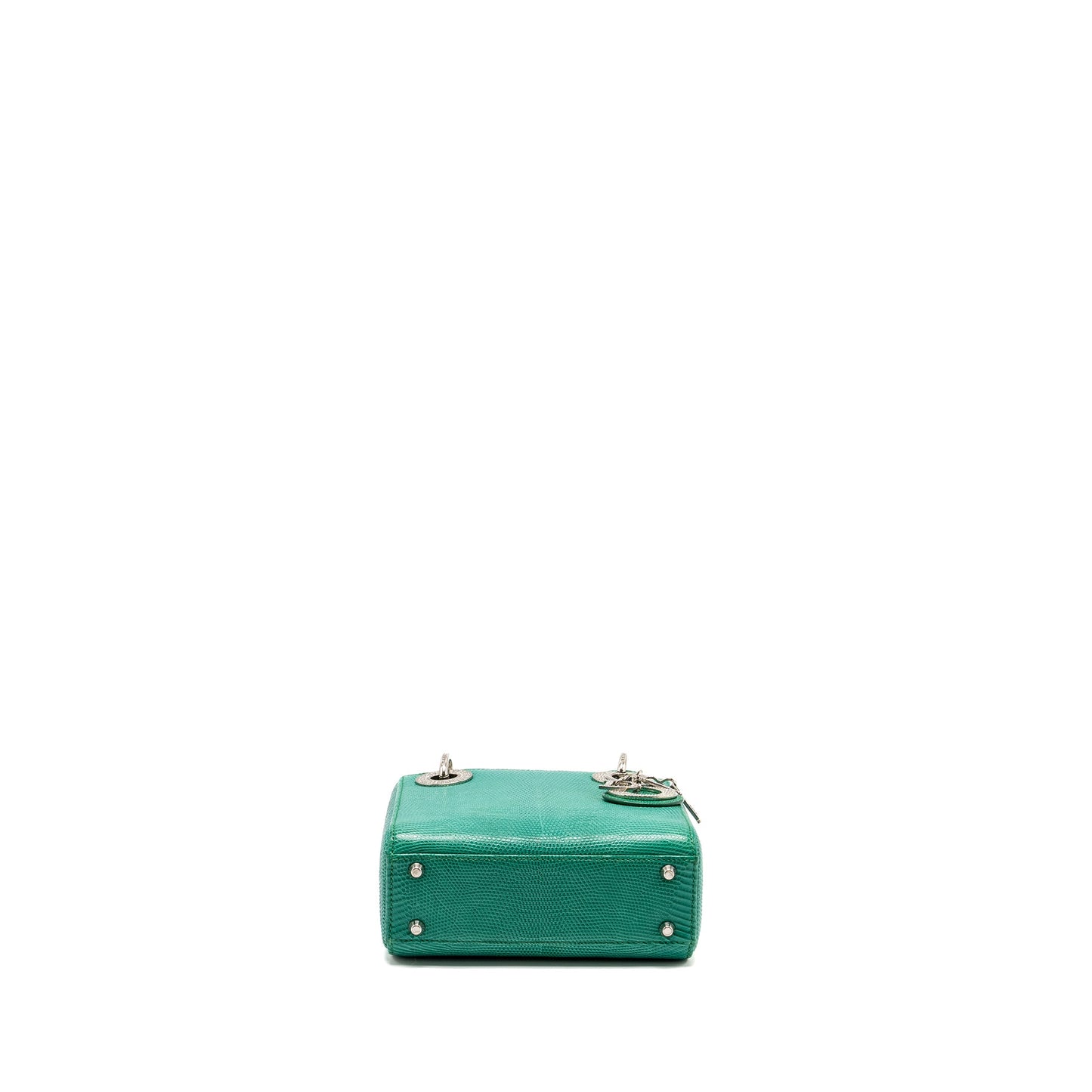 Dior Mini Lady Dior Lizard Green Crystal