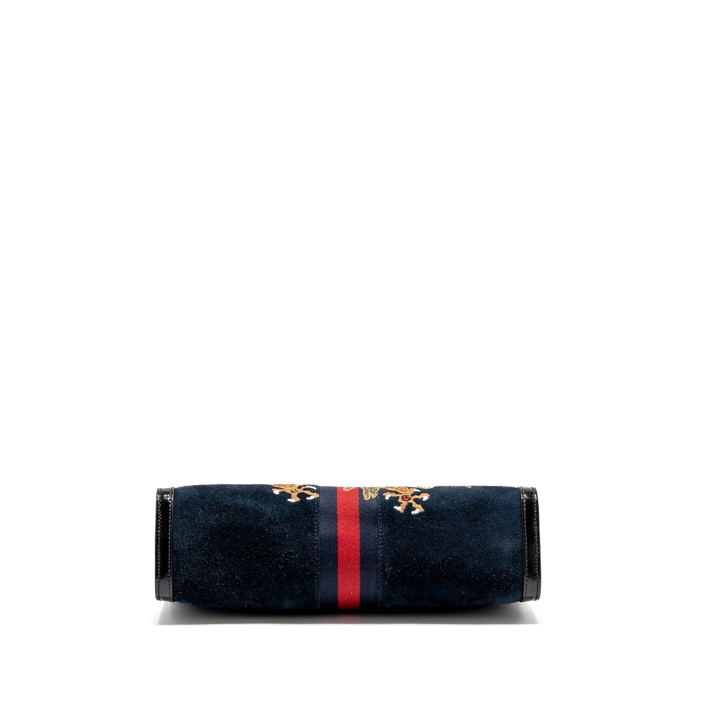 Gucci Ophidia Chain Purse Dragon Embroidered Suede Blue/Black/Multicolour
