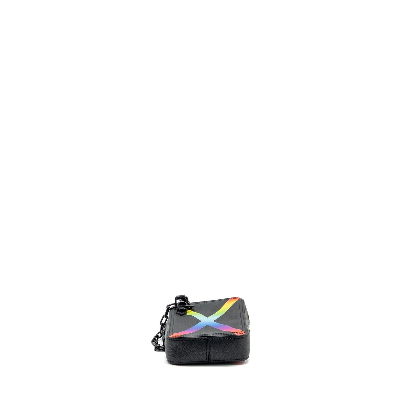Louis Vuitton Danube Messenger Purse Taiga Black/Rainbow Black Hardware