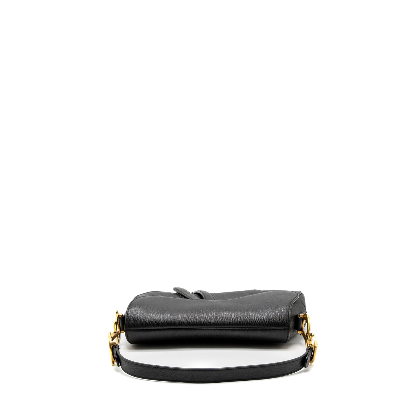 Dior Medium Saddle Purse Grained Calfskin Black