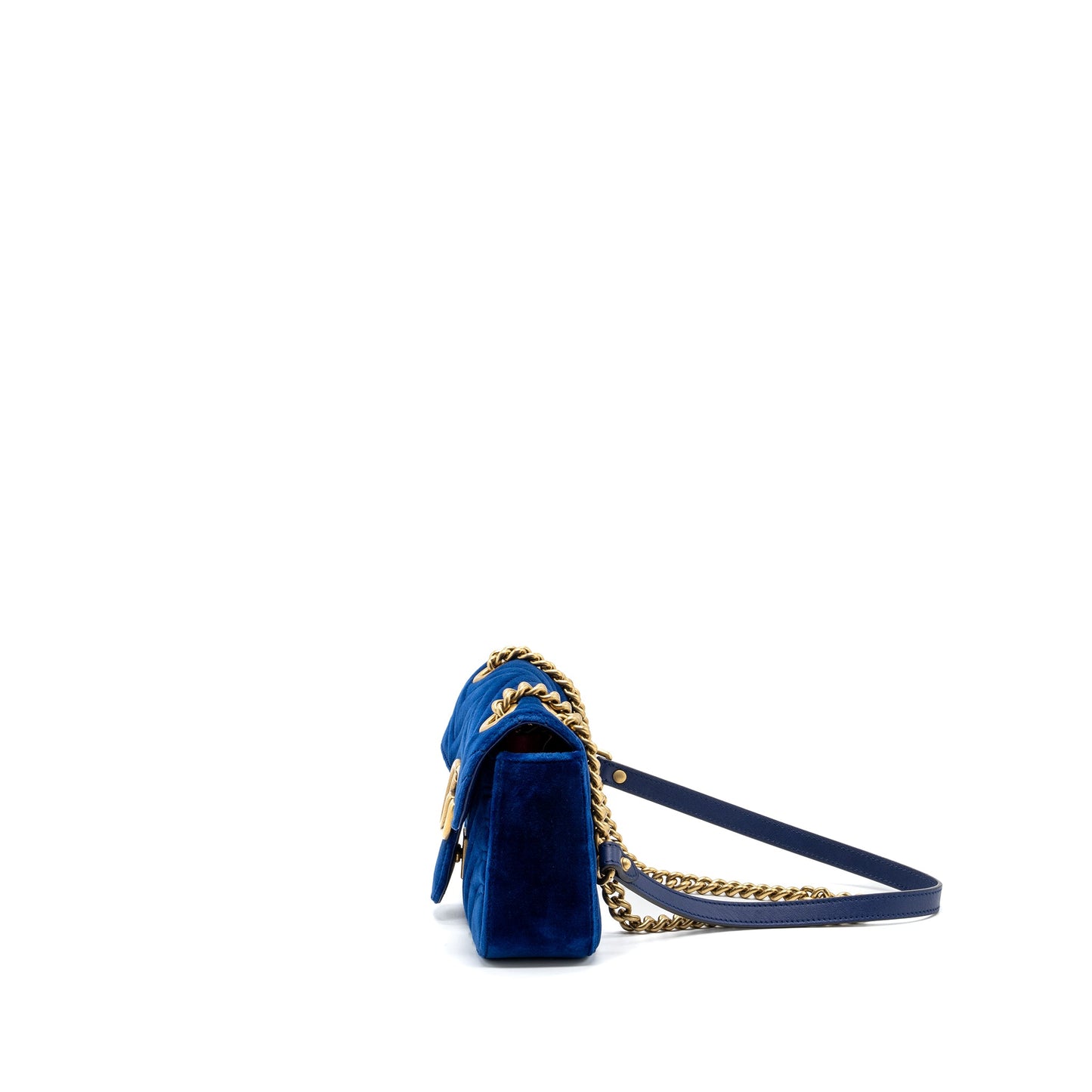 Gucci small Marmont Purse Velvet blue