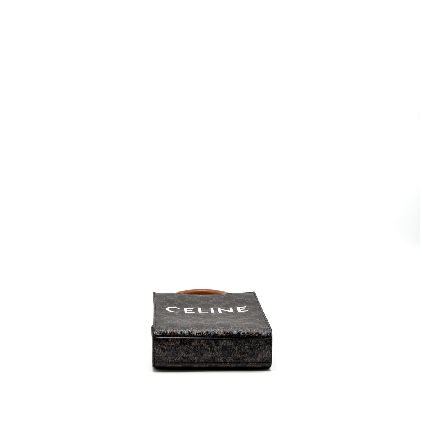 Celine Mini Vertical Cabas Triomphe Canvas Brown