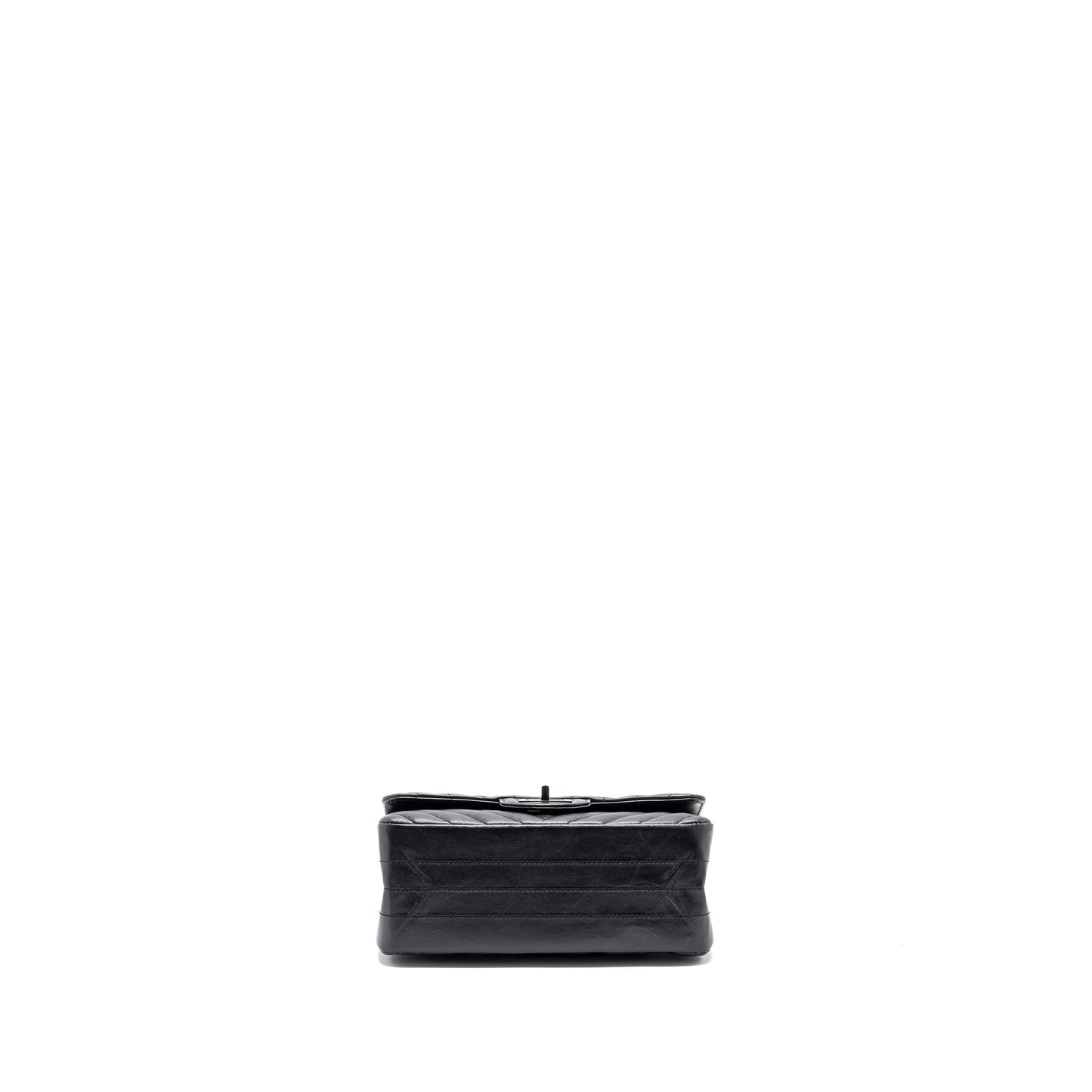 Chanel Mini 2.55 Reissue Flap Bag Chevron Calfskin So Black