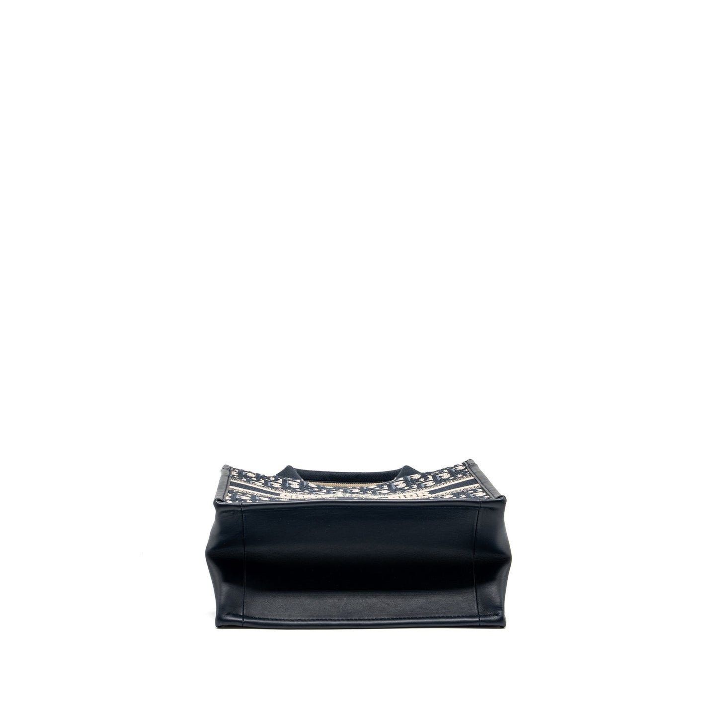 Dior Small Book Tote Blue Oblique Embroidery/Calfskin