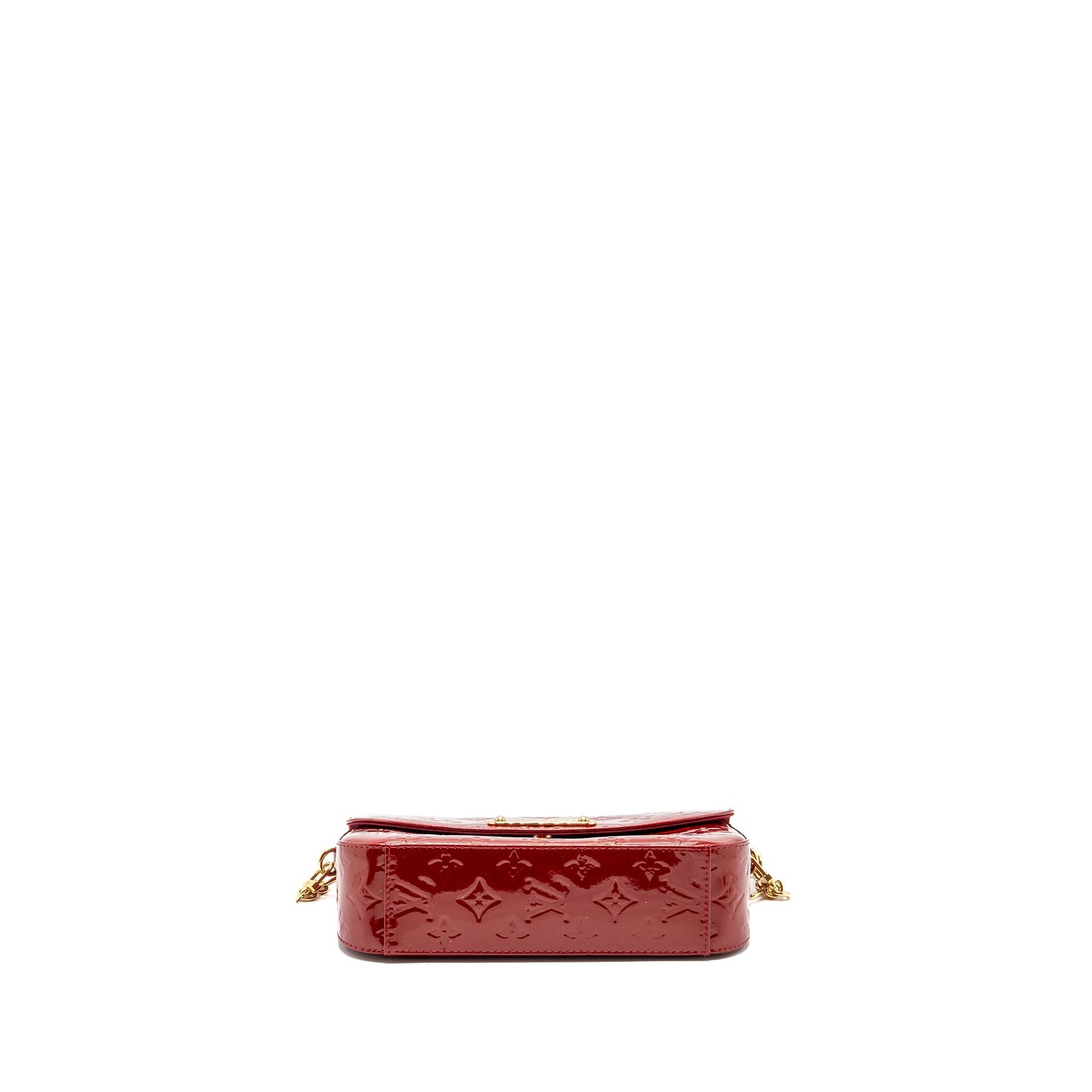 Louis Vuitton flap shoulder evening Purse patent leather red