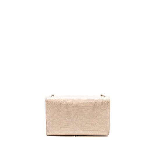Saint Laurent/ Kate Purse Crocodile-Embossed Calfskin Beige