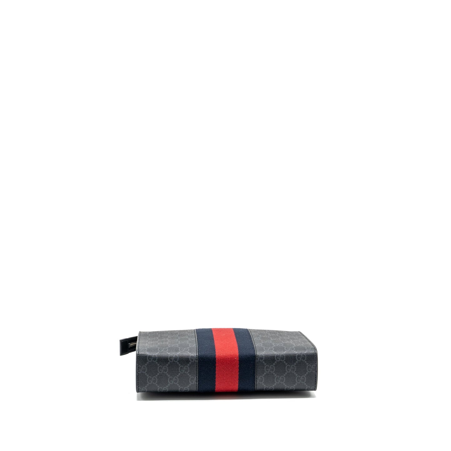 Gucci Supreme Canvas / Leather Zip Clutch Black/ Multicolour