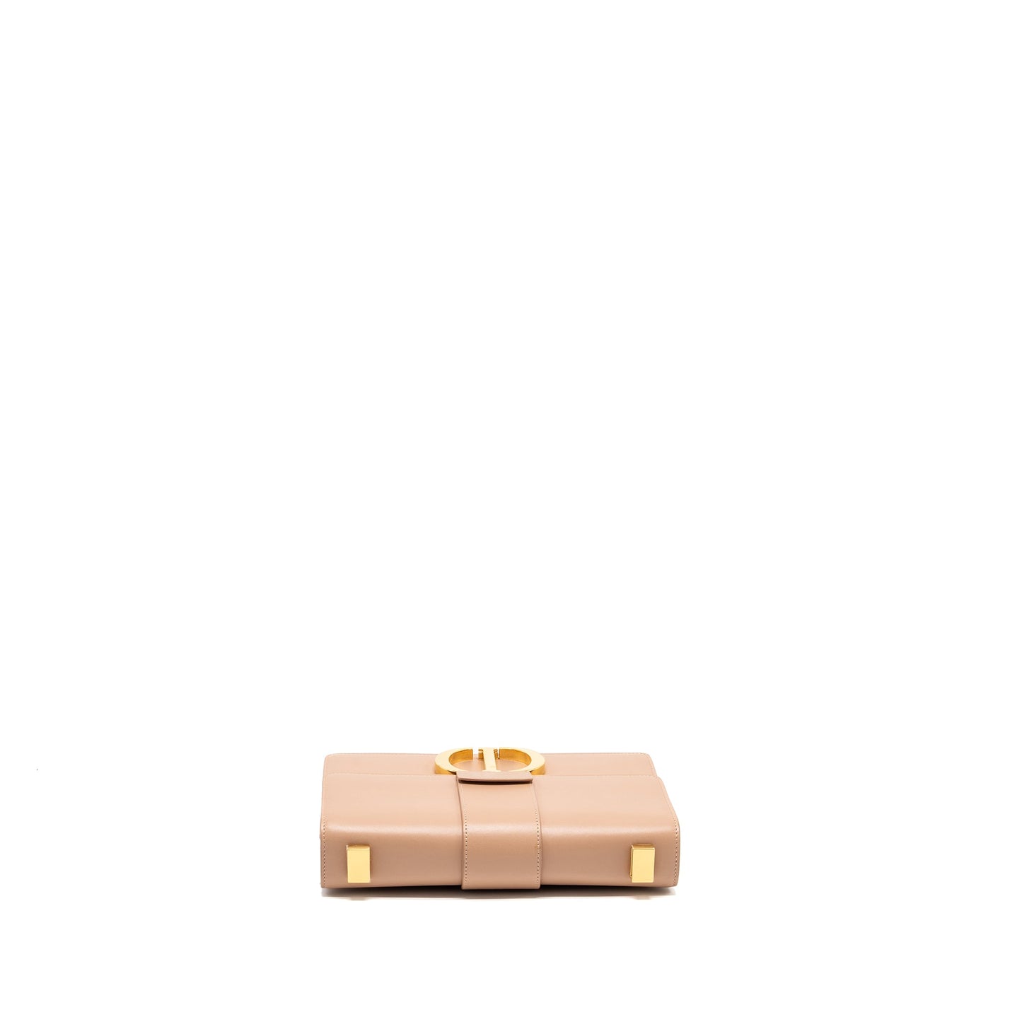 Dior 30 Montaigne Medium Flap Purse Calfskin Beige