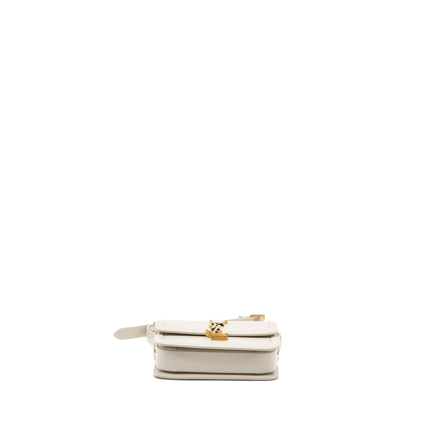Saint Laurent/ Small Solferino Satchel Crossbody Purse White