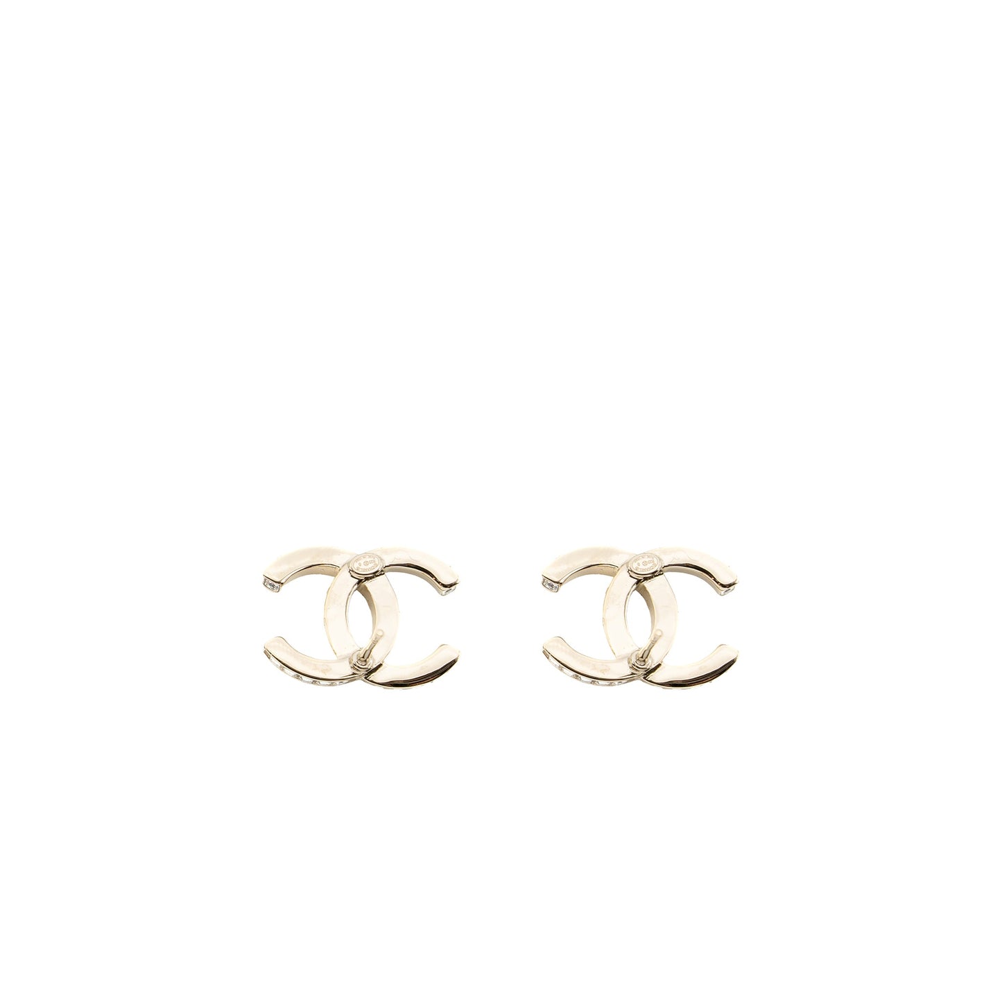 Chanel 23B CC logo with crystal earrings LGHW