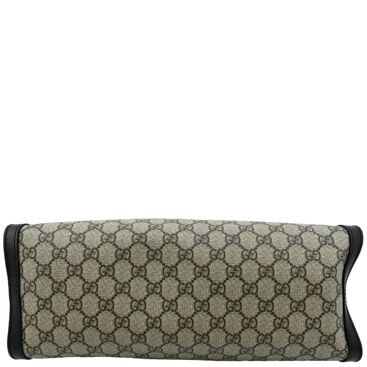 GUCCI Padlock Medium GG Supreme Canvas Shoulder Bag Black 479197