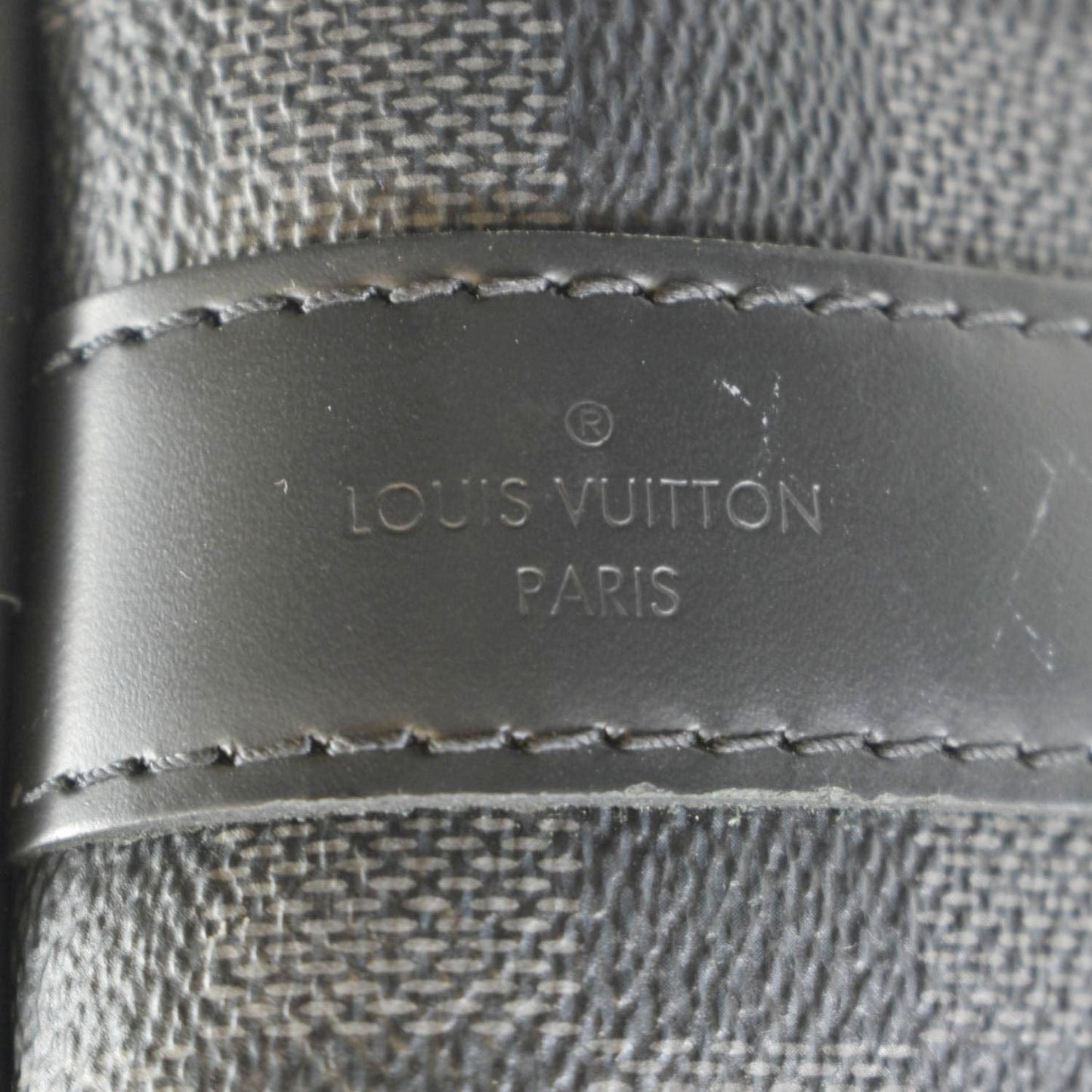 LOUIS VUITTON Keepall 55 Bandouliere Damier Graphite Travel Bag Black