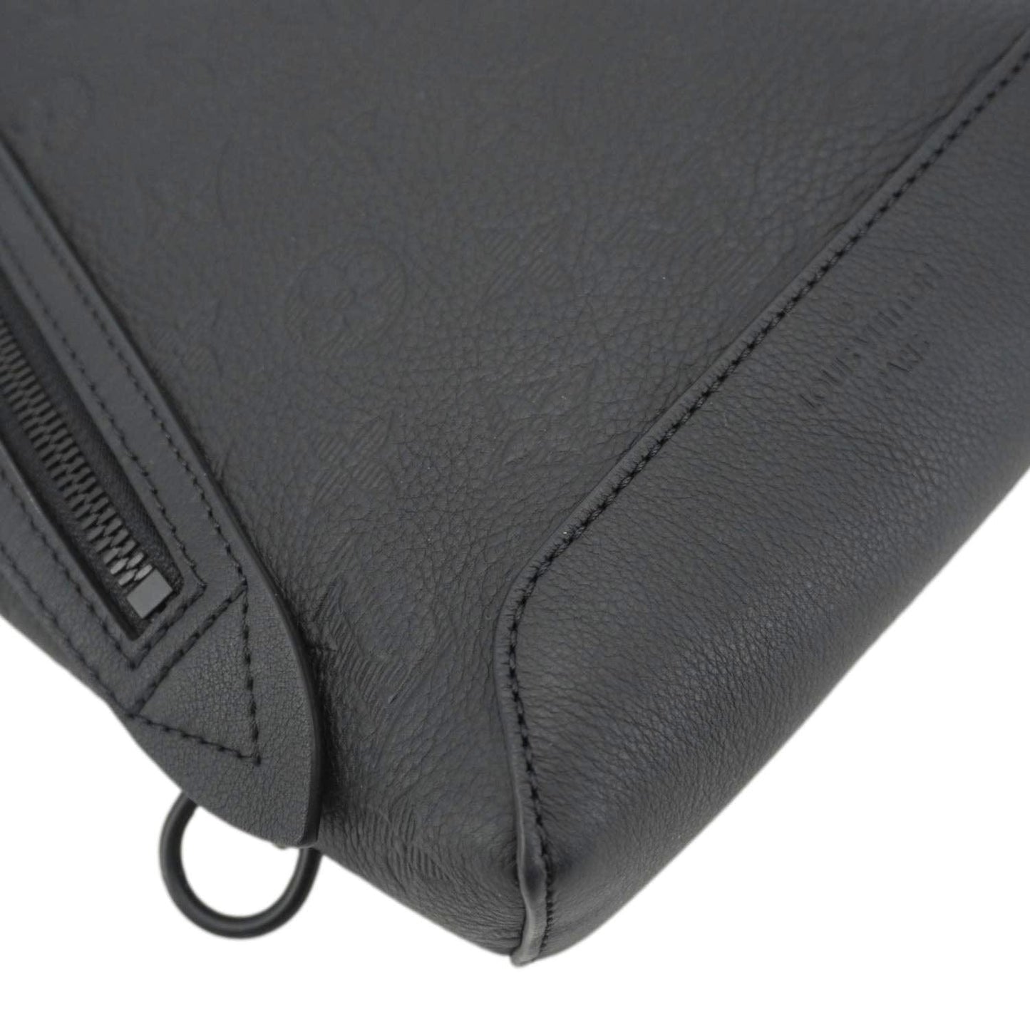 LOUIS VUITTON Duo Sling Monogram Shadow Backpack Bag Black