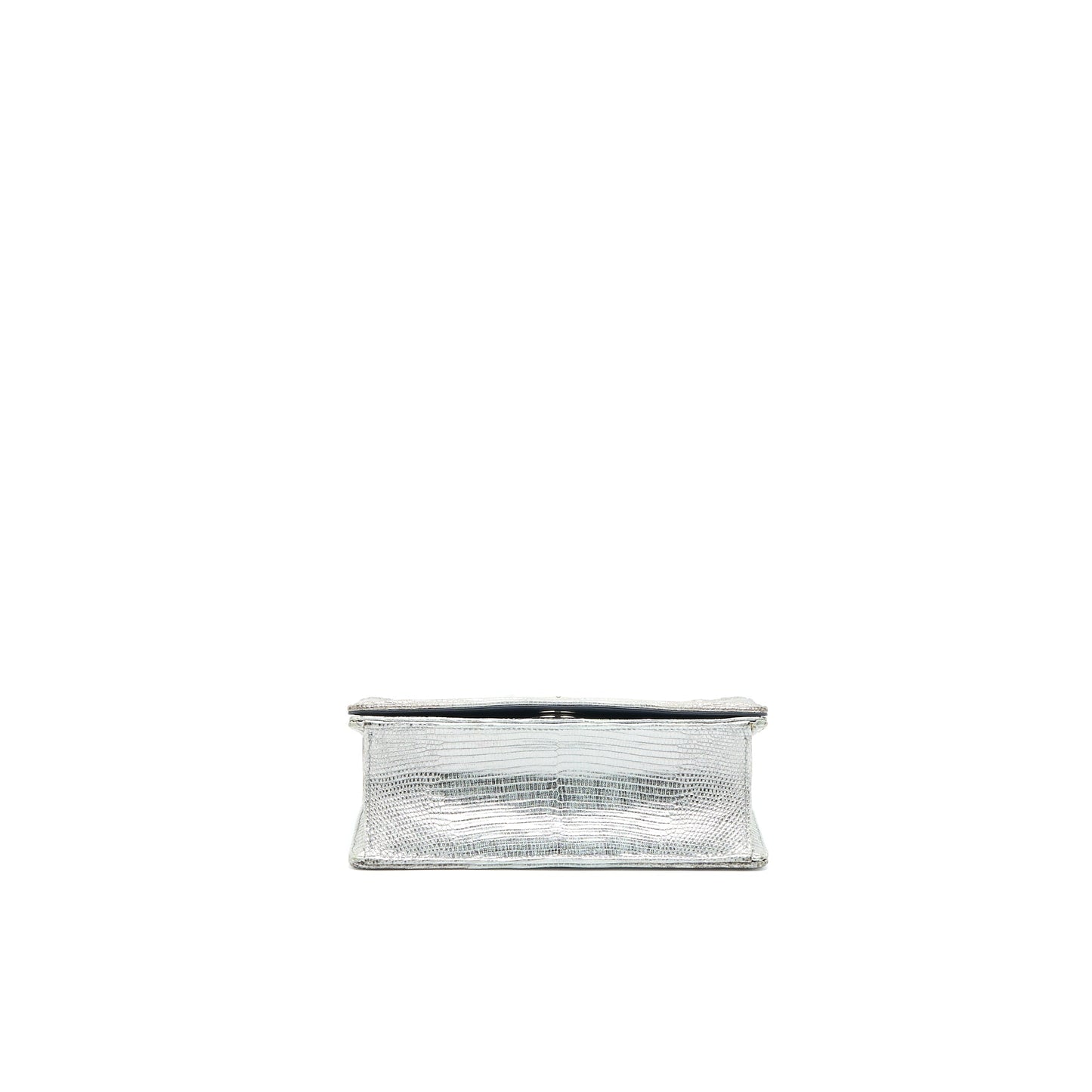 Dior Small Diorama Lizard Metallic Silver