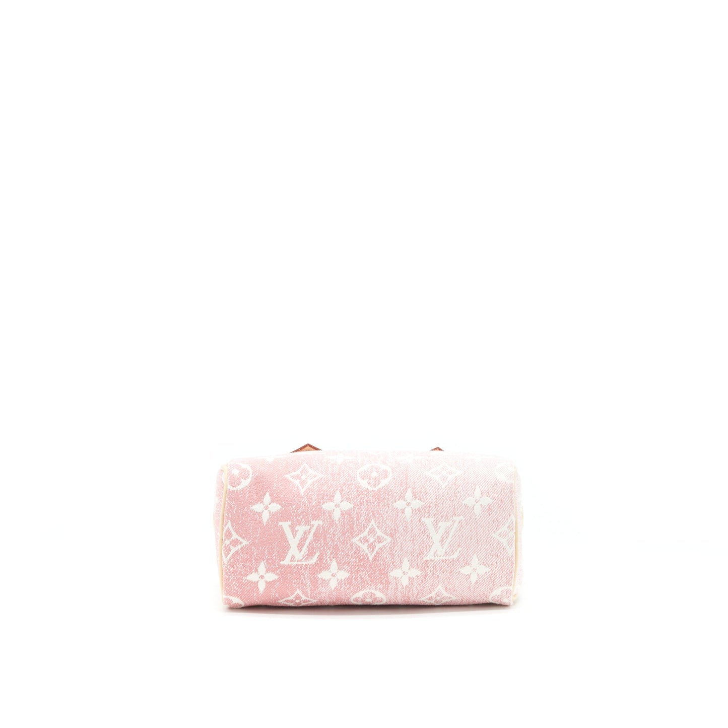 Louis Vuitton nano Speedy Monogram jacquard denim pink