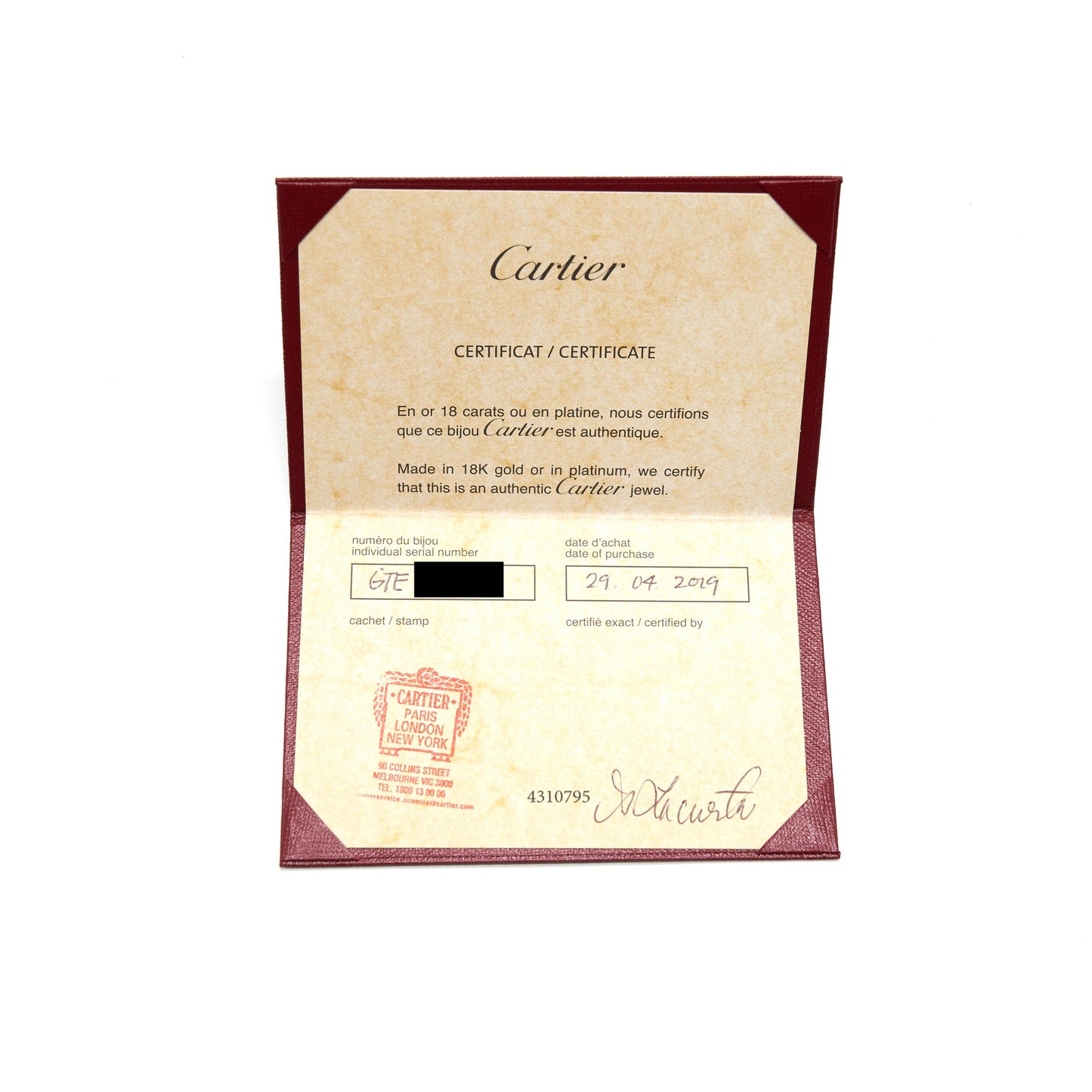CARTIER LOVE RING ROSE GOLD SIZE 51