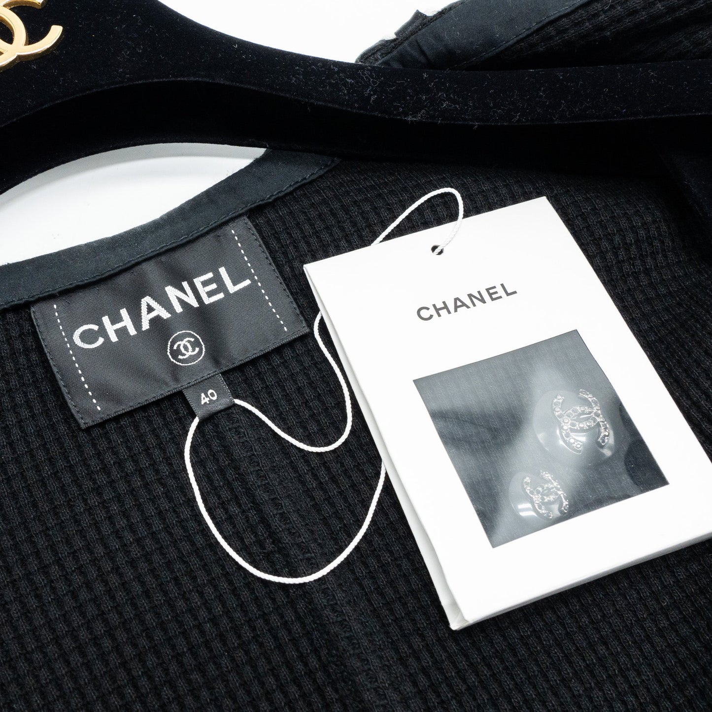 Chanel size 40 21C Jacket cotton Black