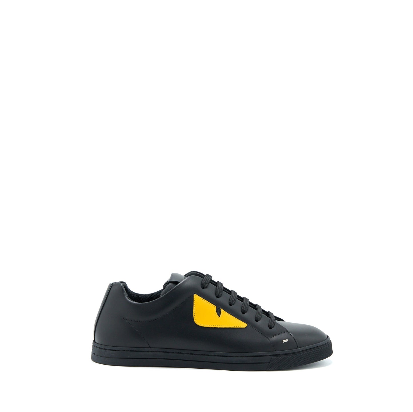 Fendi Size 5 Monster Sneaker Calfskin Black