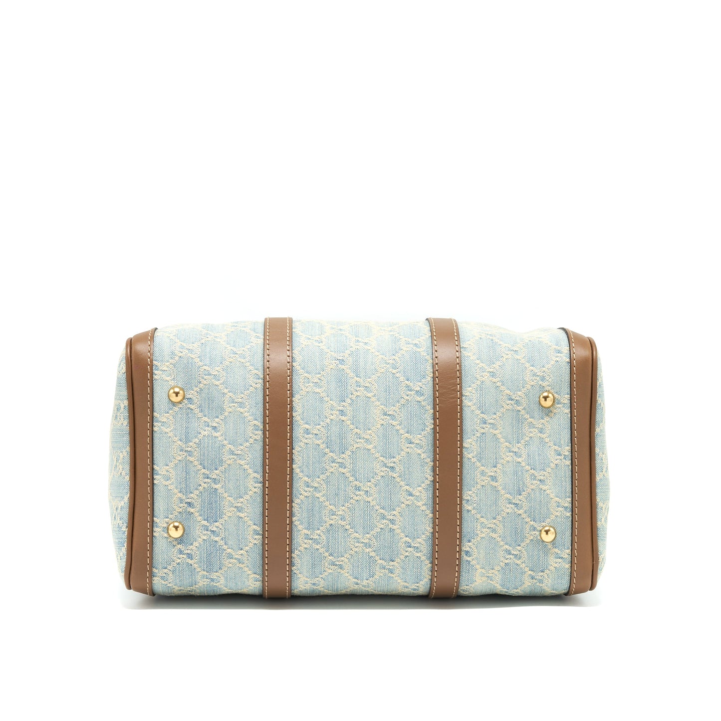 Gucci Denim Boston Purse With Cross Body Strap