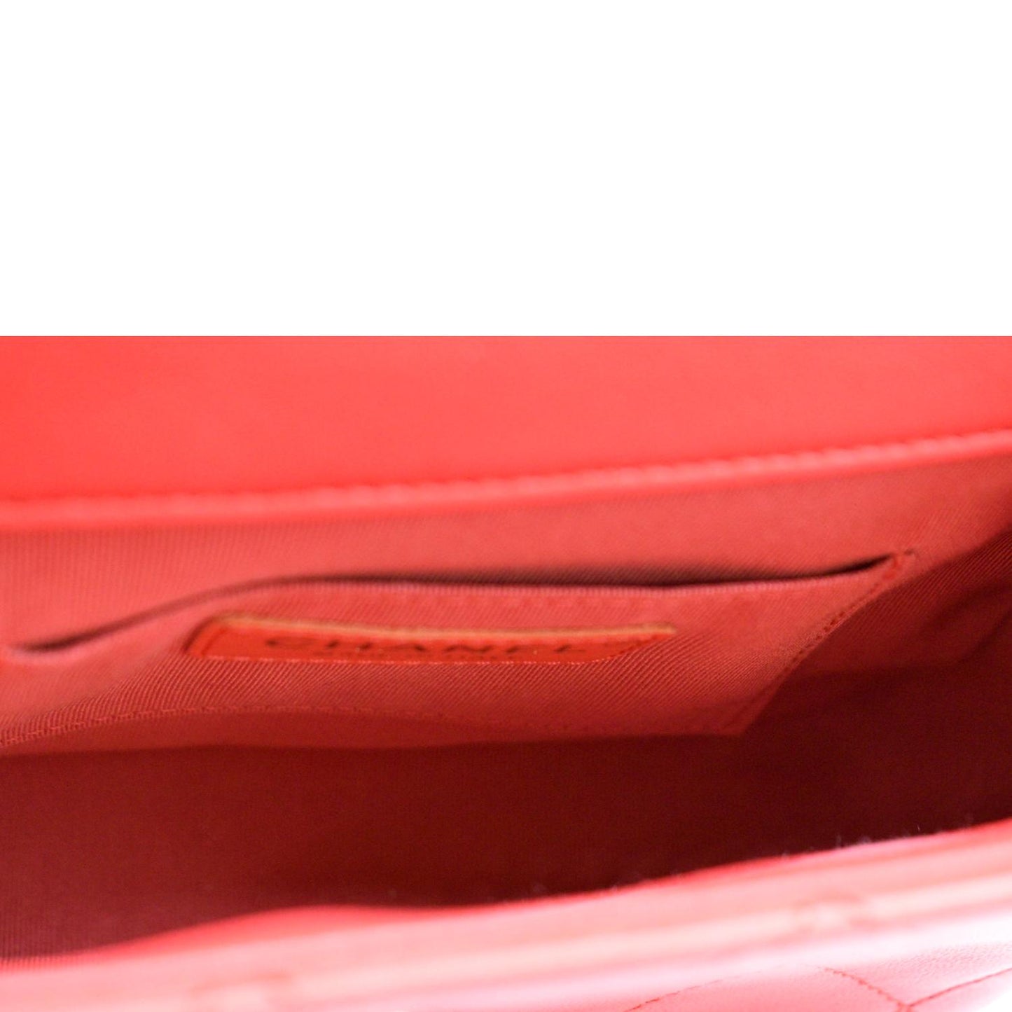 CHANEL Mini In The Loop Quilted Leather Shoulder Bag Red
