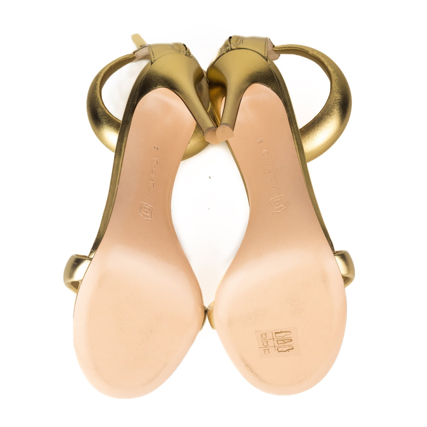 Gianvito Rossi Bijoux Gold Metal Sandals