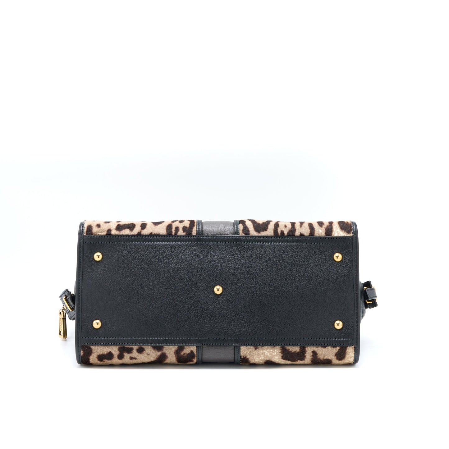 Saint Laurent Cabas Chyc Tote Purse Animal Print Horsehair/Calfskin Black