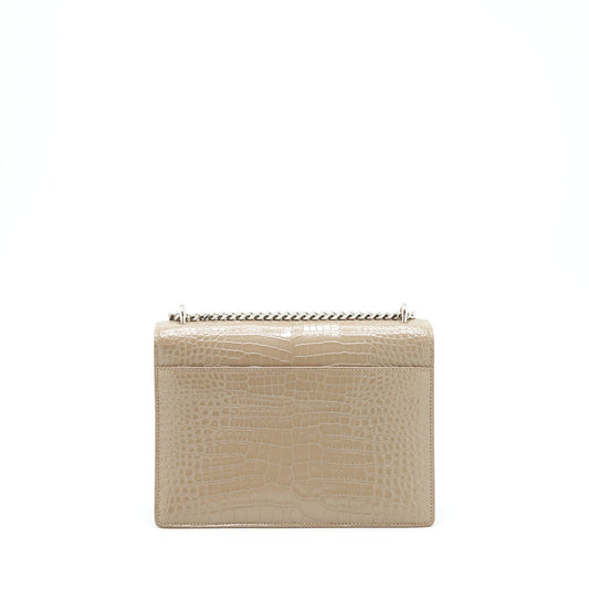 Saint Laurent () Medium Sunset Crocodile-Embossed Shiny Light Bronze