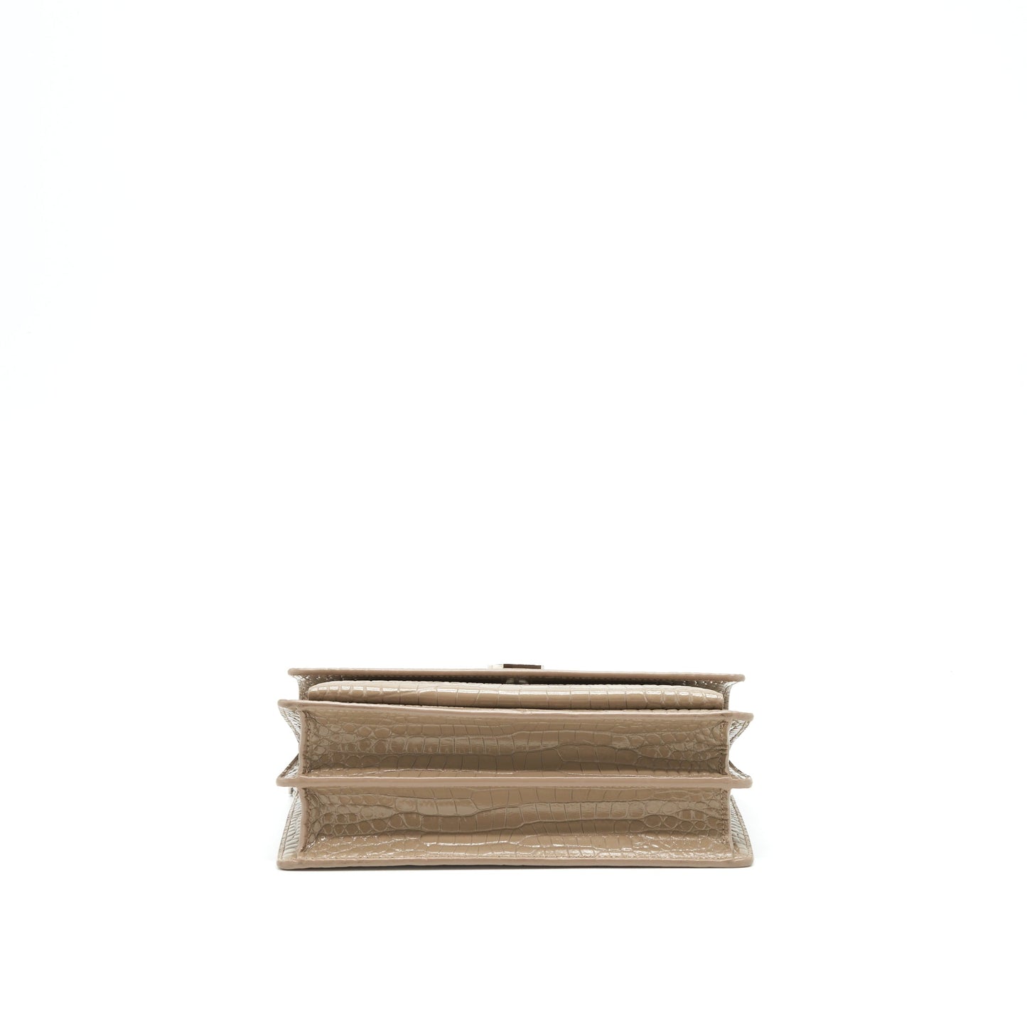 Saint Laurent () Medium Sunset Crocodile-Embossed Shiny Light Bronze