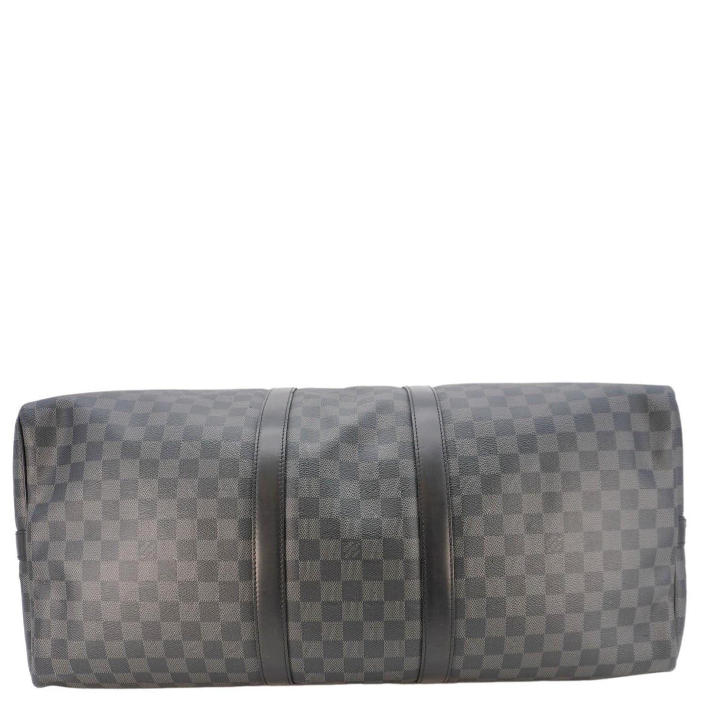 LOUIS VUITTON Keepall 55 Bandouliere Damier Graphite Travel Bag Black