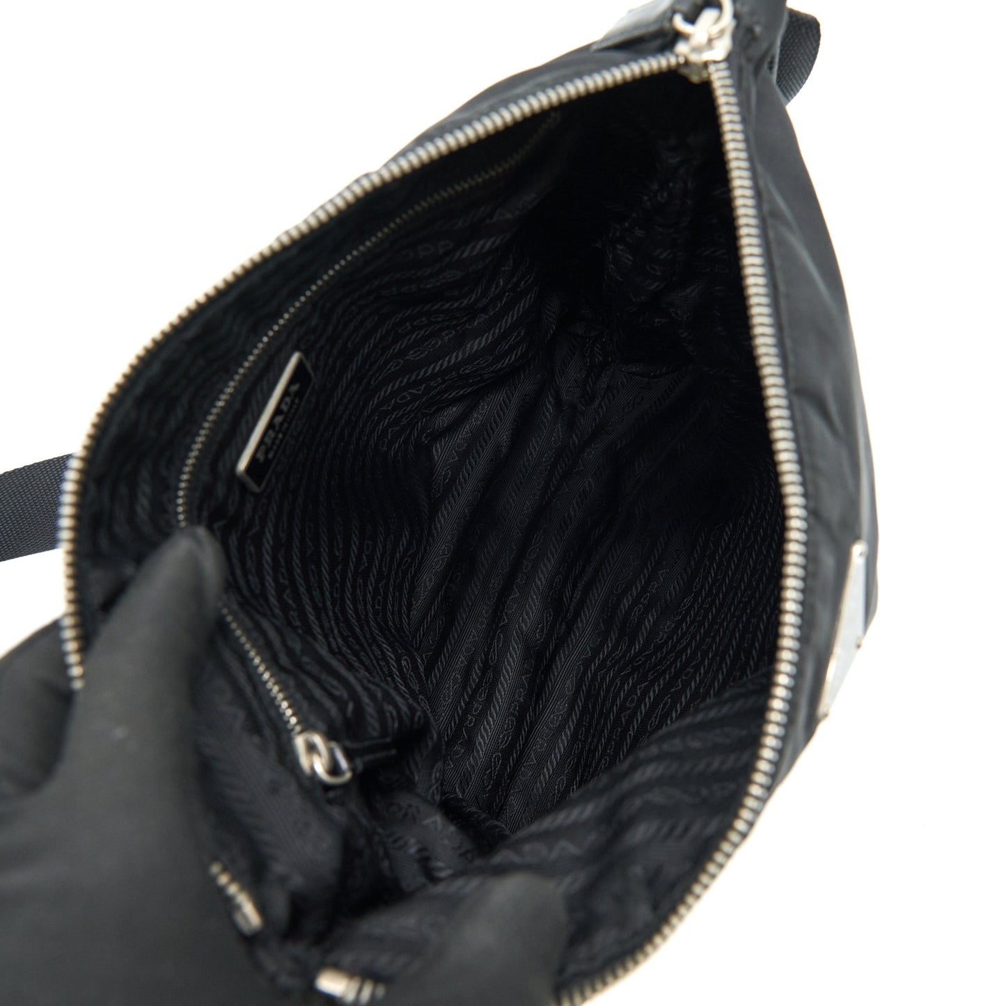 PRADA Nylon Crossbody Purse in Black