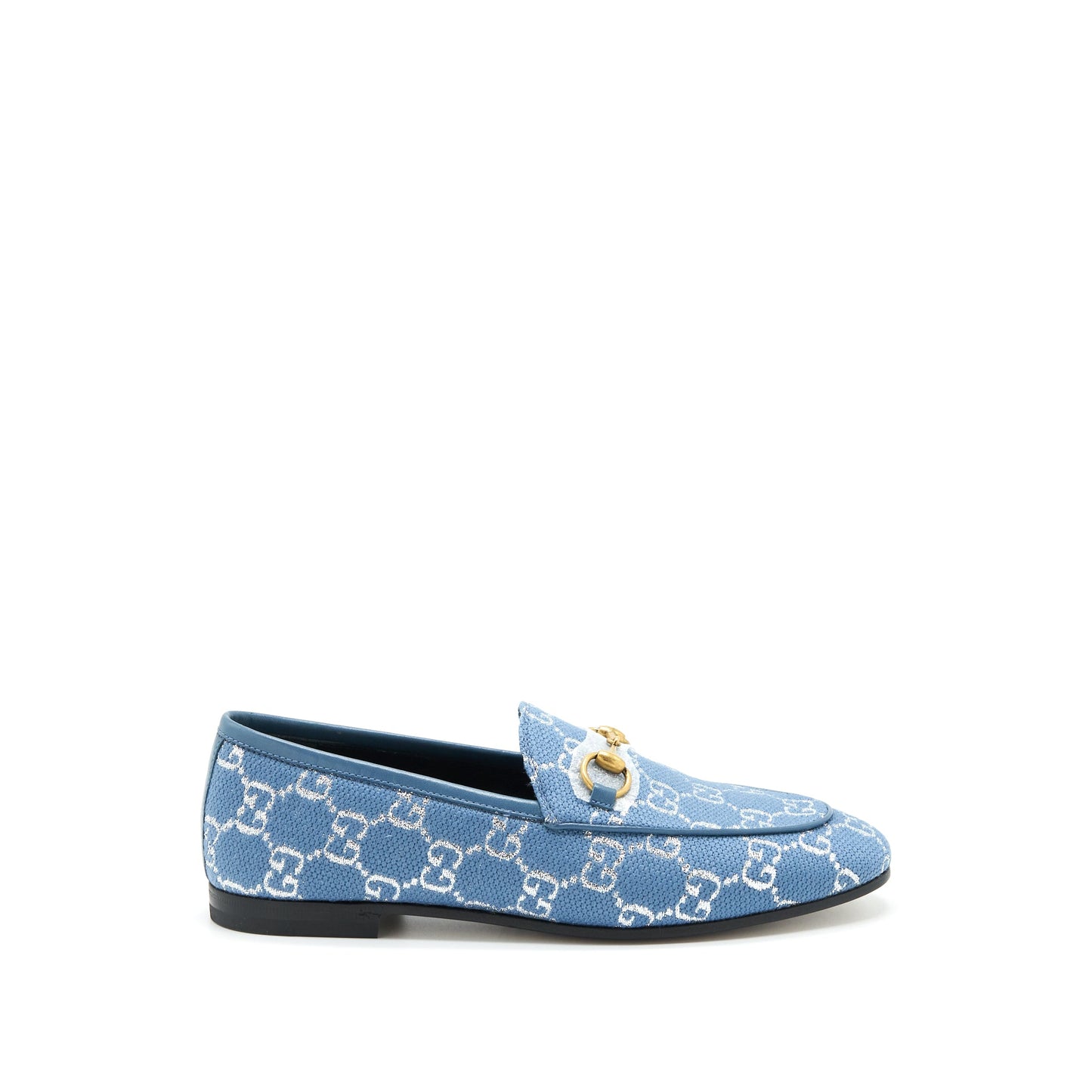 Gucci Size 36 Jordanian Canvas Loafer Blue
