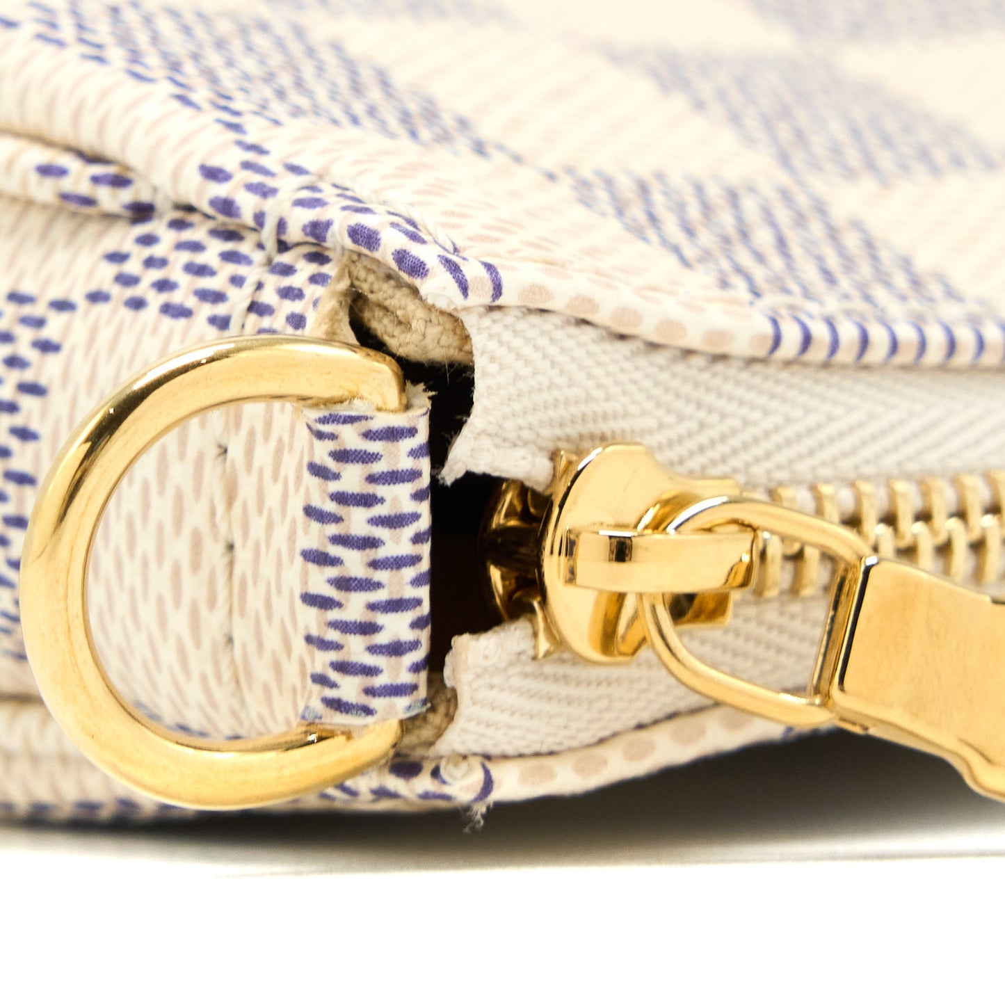 Louis Vuitton Pochette Accessories Damier Azur Canvas (New Version)