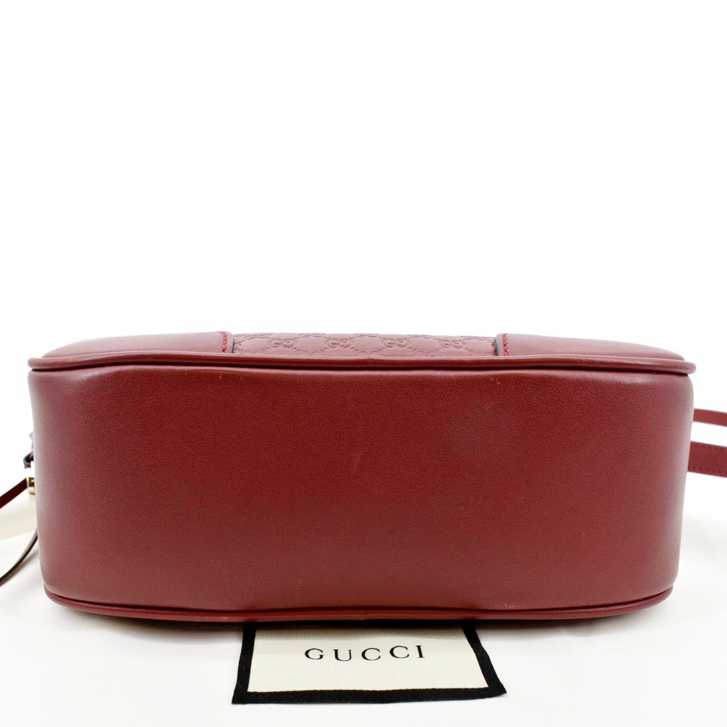 GUCCI Bree Micro GG Leather Crossbody Bag Red 449413