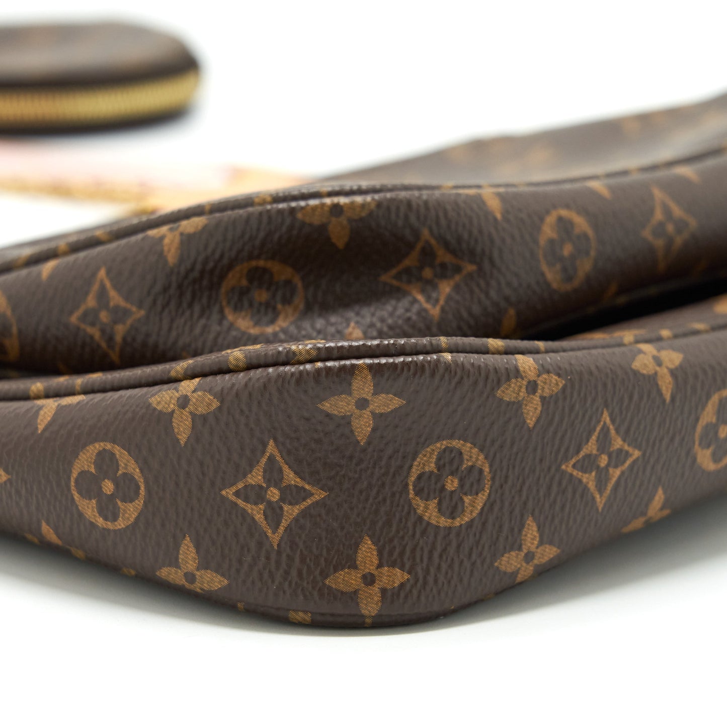 Louis Vuitton Multi Pochette Accessories Pink Strap Monogram Canvas
