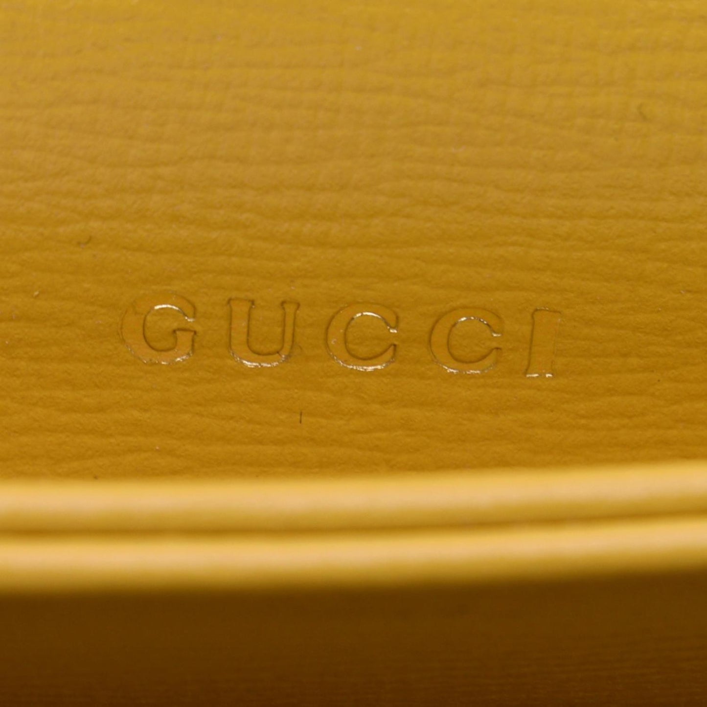 GUCCI Horsebit 1955 Leather Shoulder Bag Yellow 602204