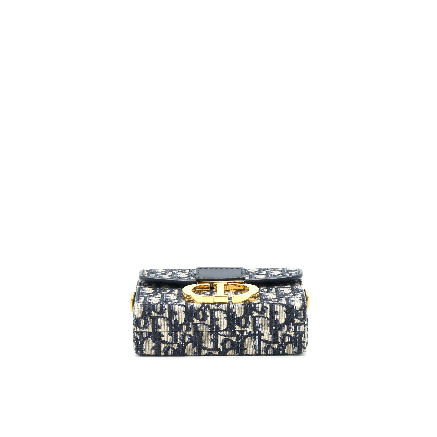 Dior 30 Montaigne Mini Box Purse Blue Oblique