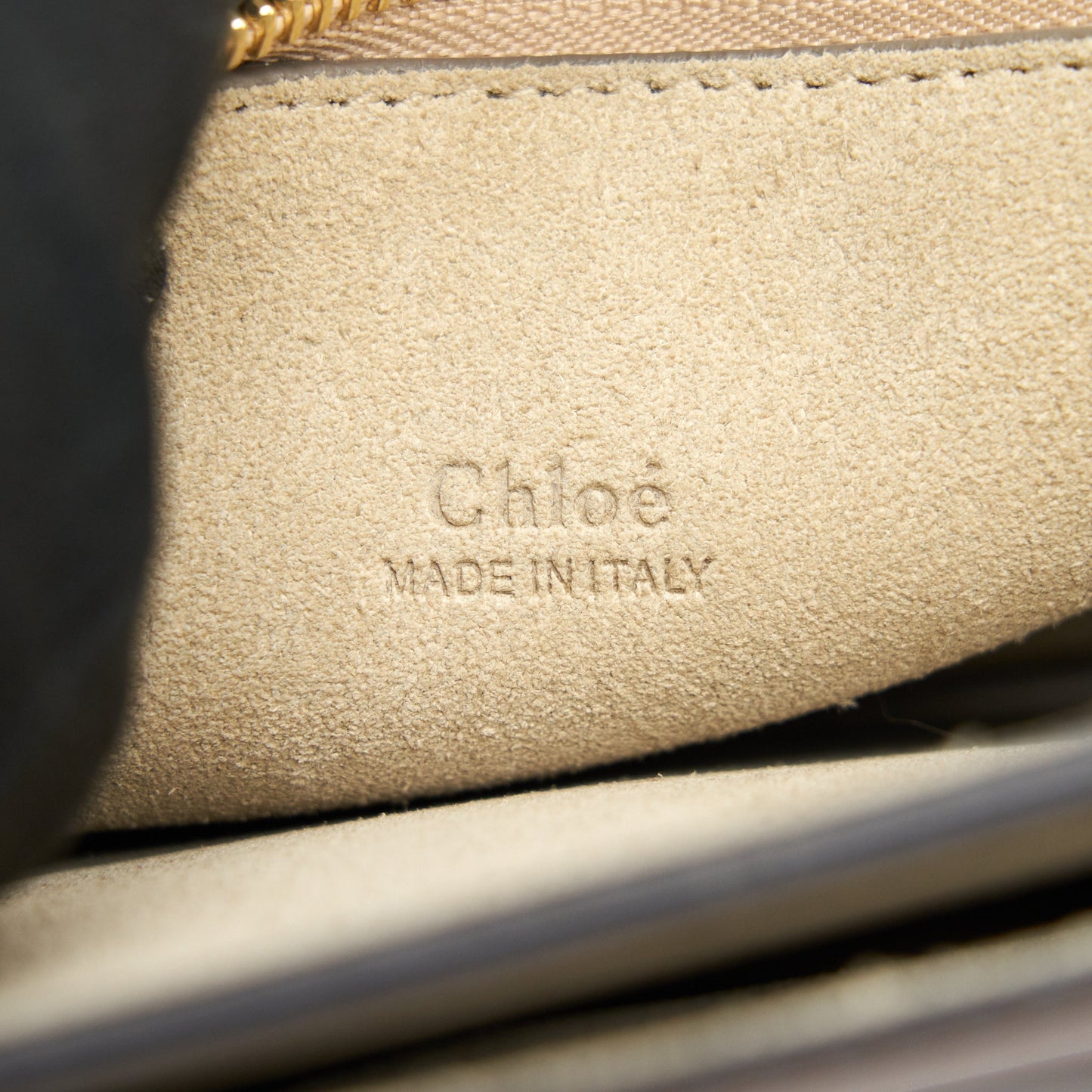 Chloe Faye Shoulder Bag in Suede Leather and Calfskin Brown