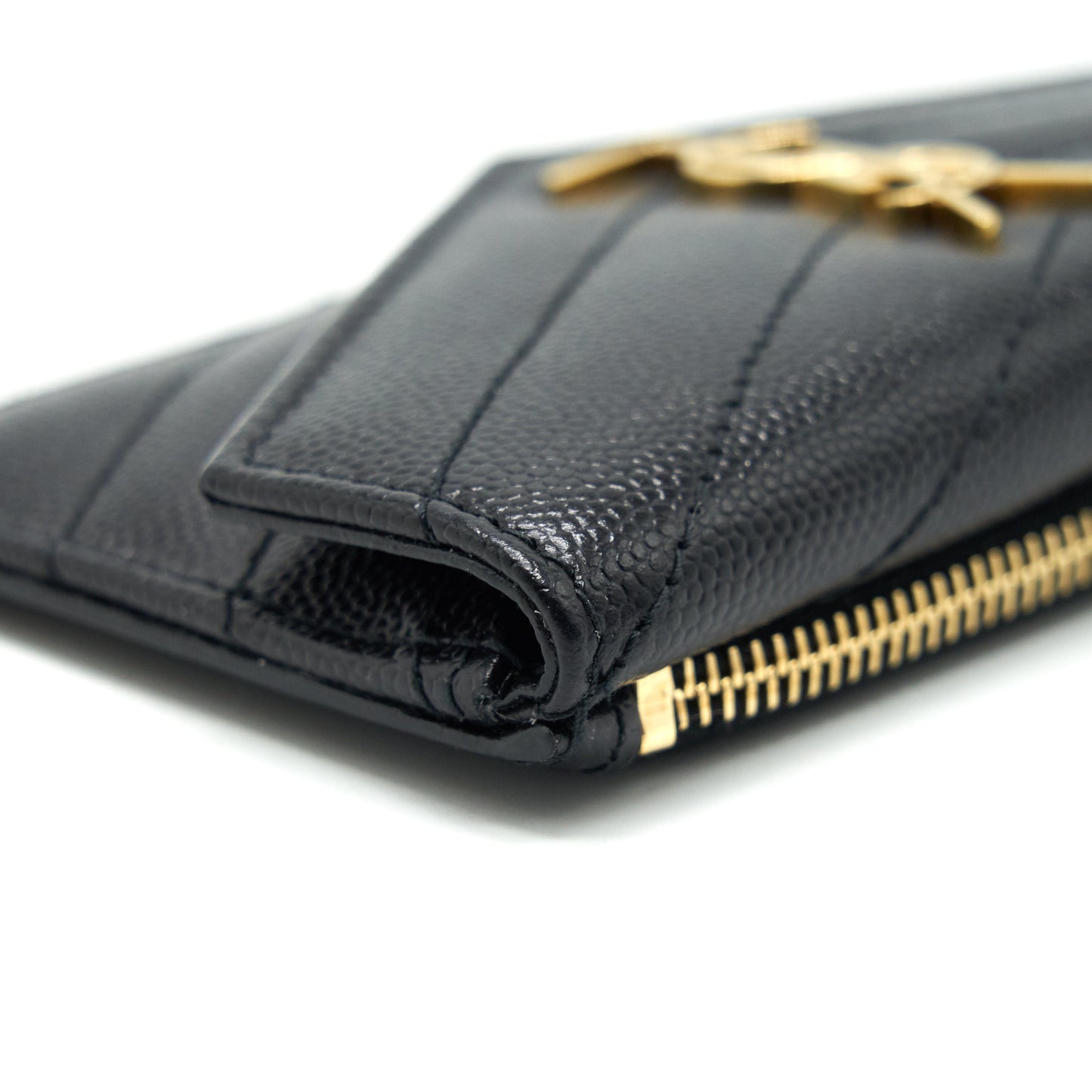 Saint Laurent / Zipped Cardholder in Black