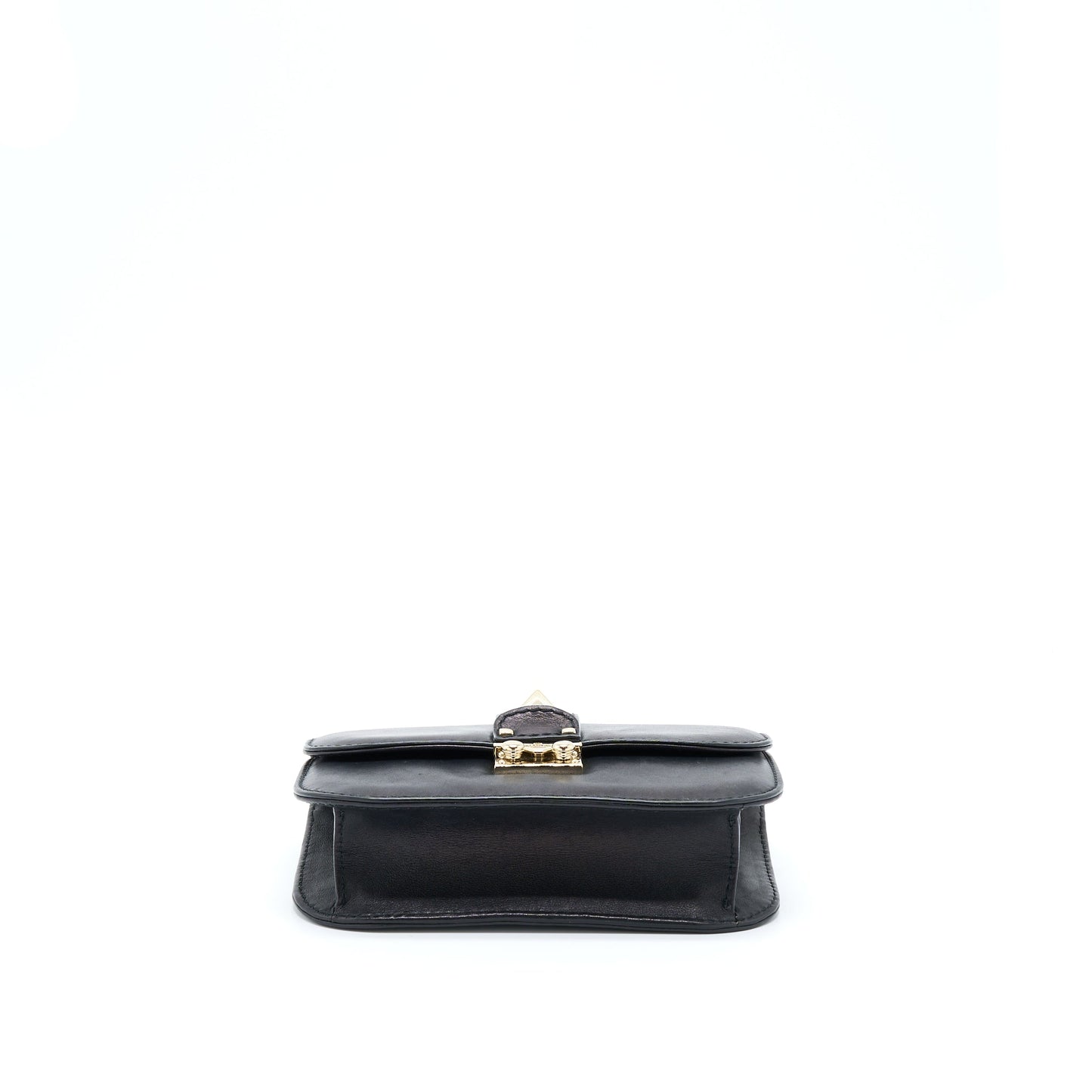 Valentino Small Rockstud Crossbody Purse With Chain Black