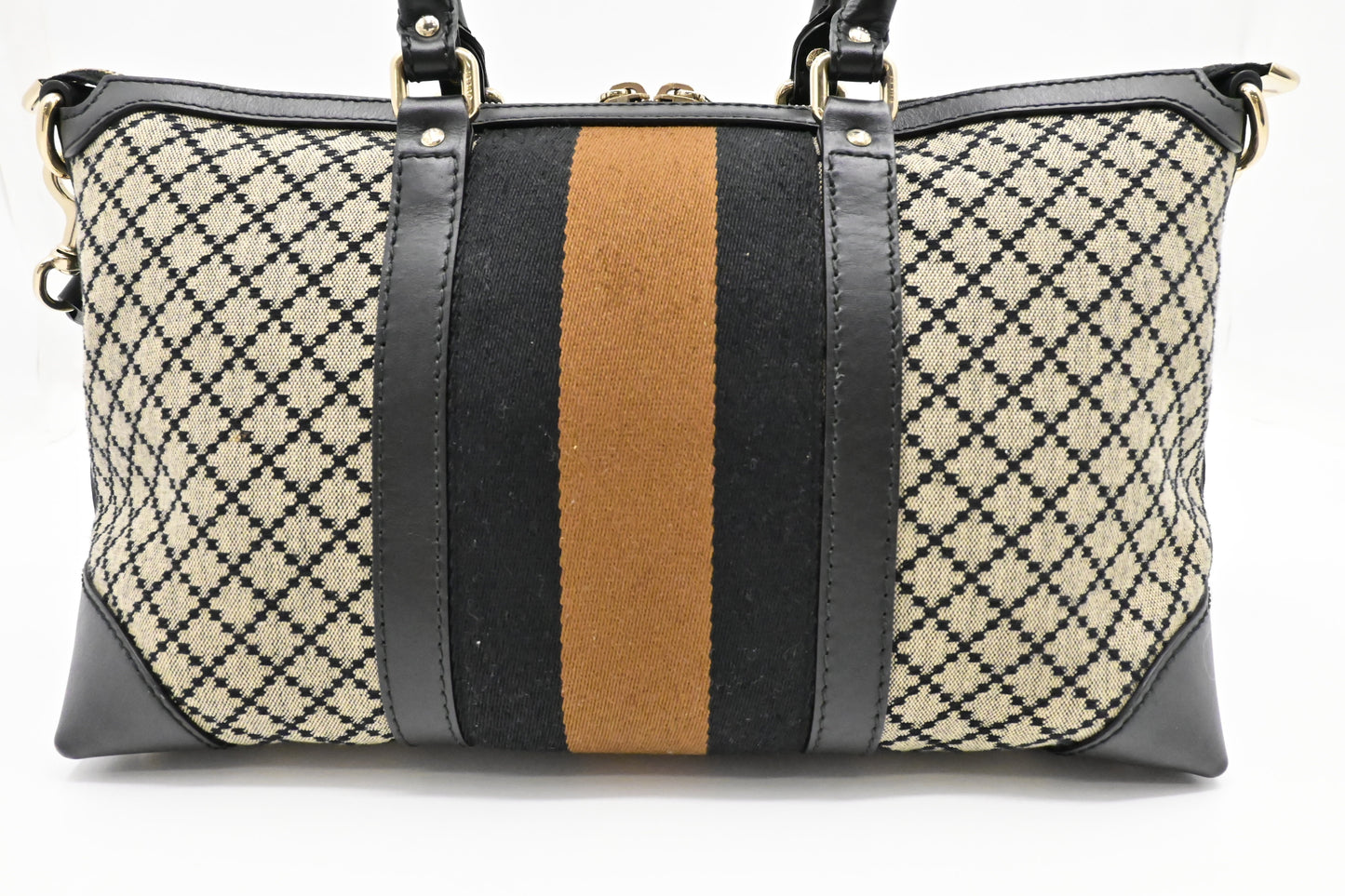 Gucci 2-Way Bag in Black Diamante Canvas
