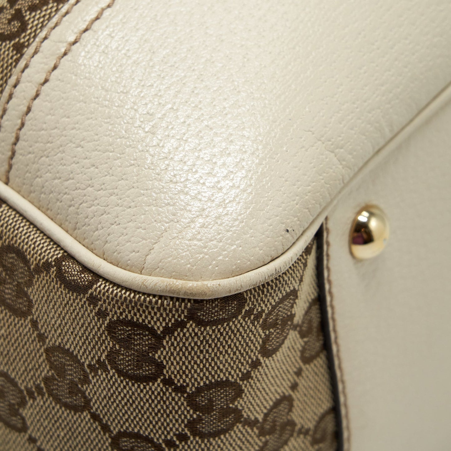 Gucci Princy Tote Purse Supreme Canvas/ White