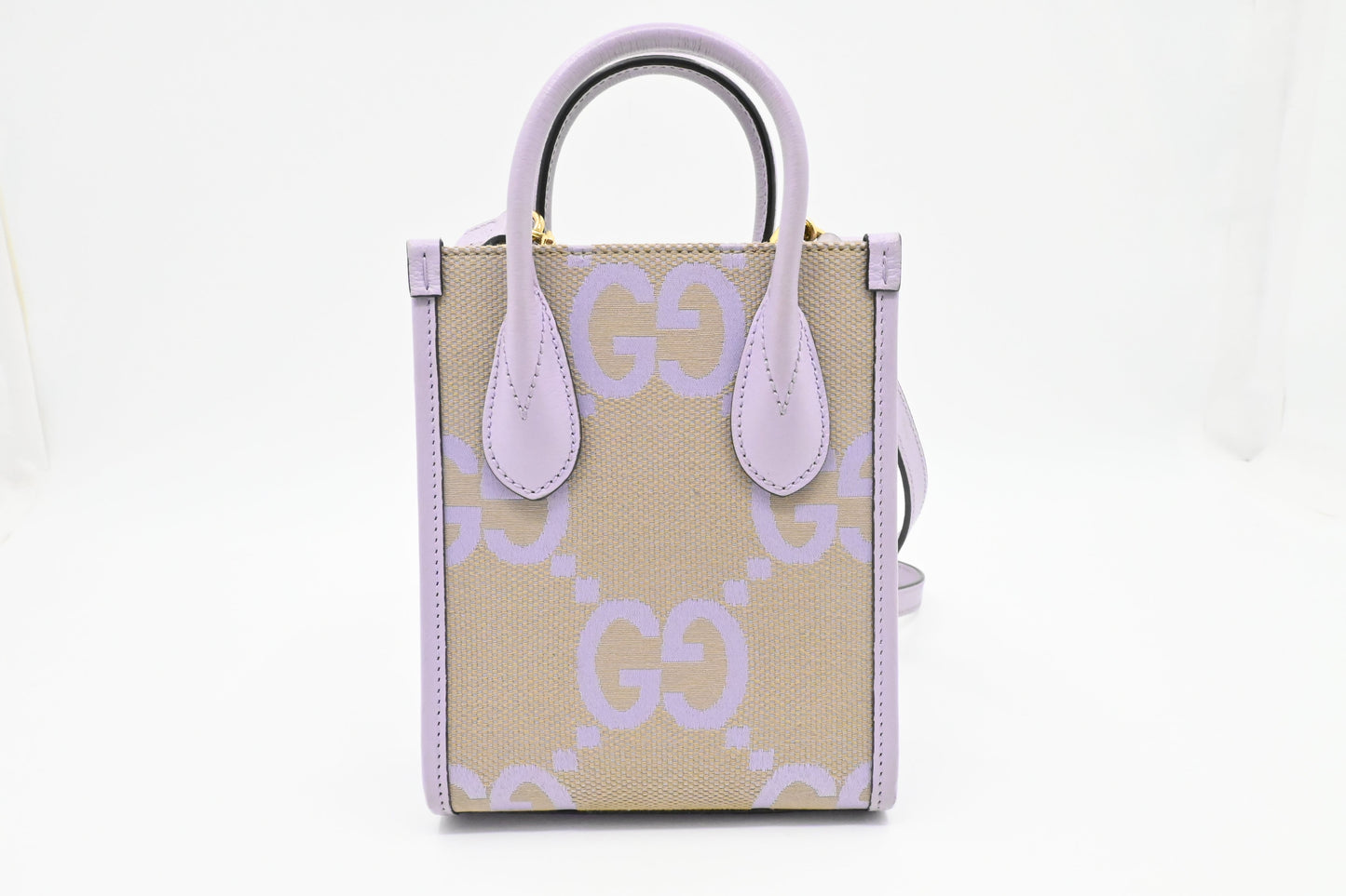 Gucci Mini Jumbo GG Tote in Lavender Leather