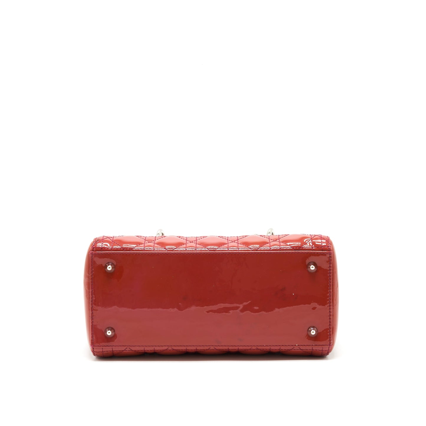 Dior Medium Lady Dior Patent Coral Pink