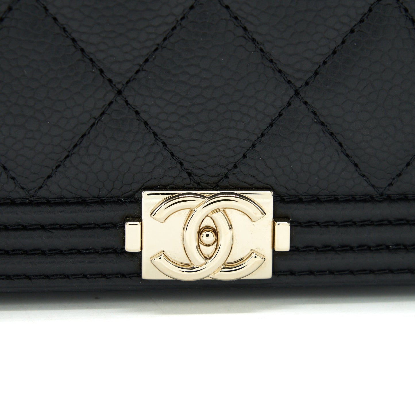 Chanel Leboy Wallet On Chain WOC Caviar Black GHW