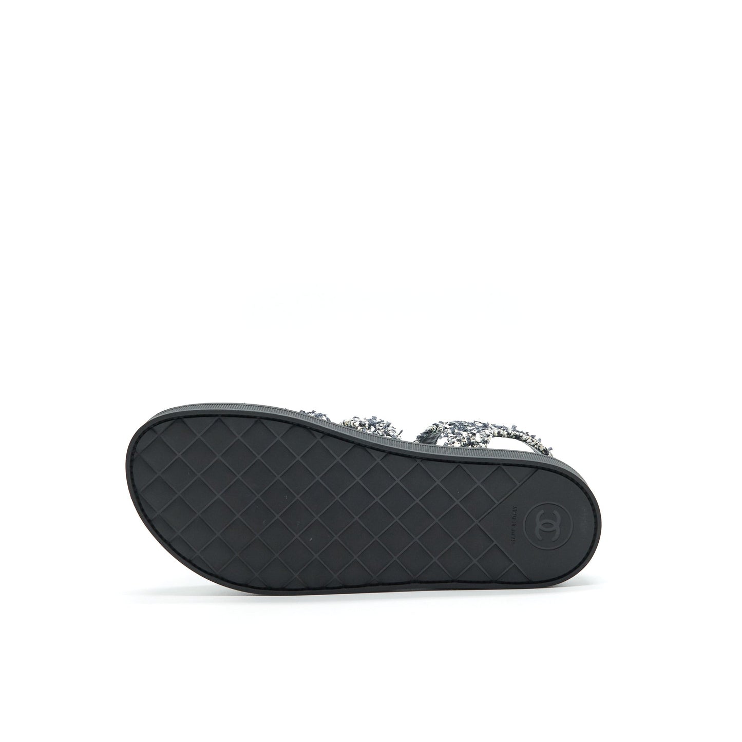 Chanel Size 36 Tweed Navy blue Sandals